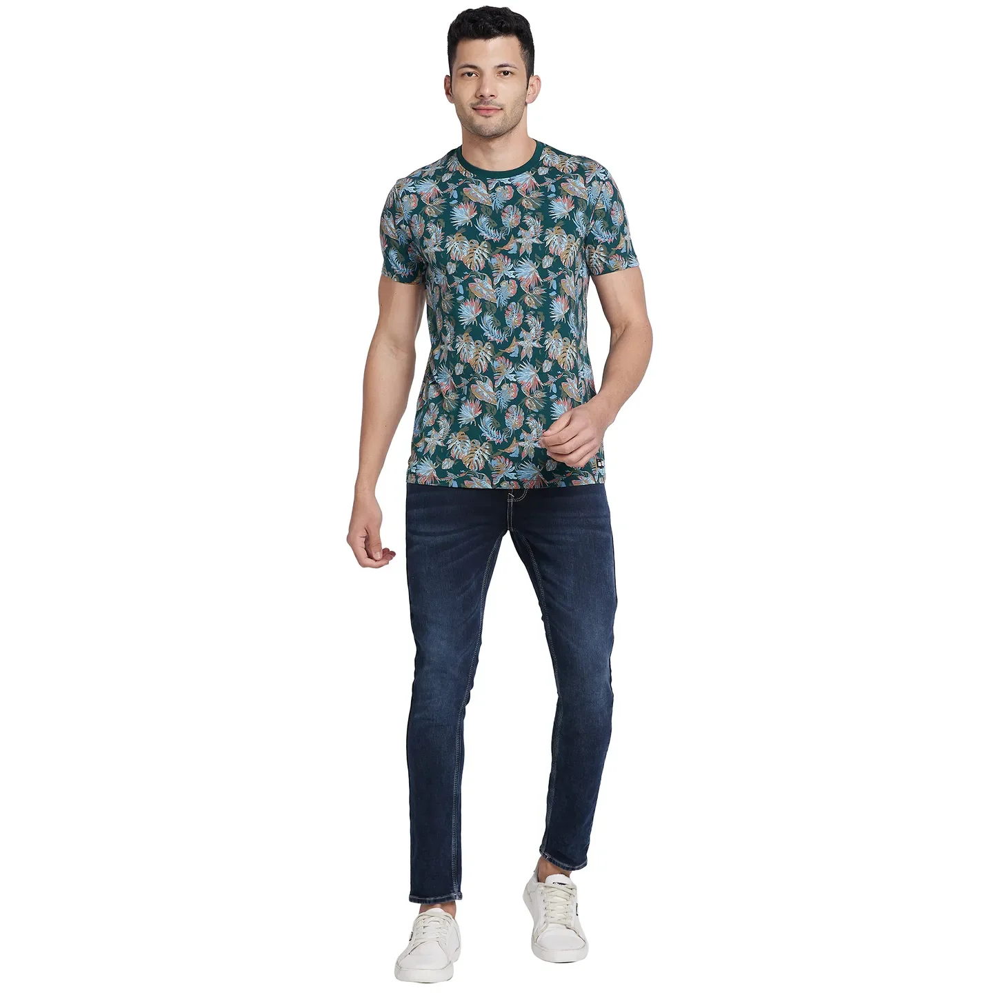 Umber Regular Fit Round Neck Men's T-Shirt by Being Human Clothing - Image 2