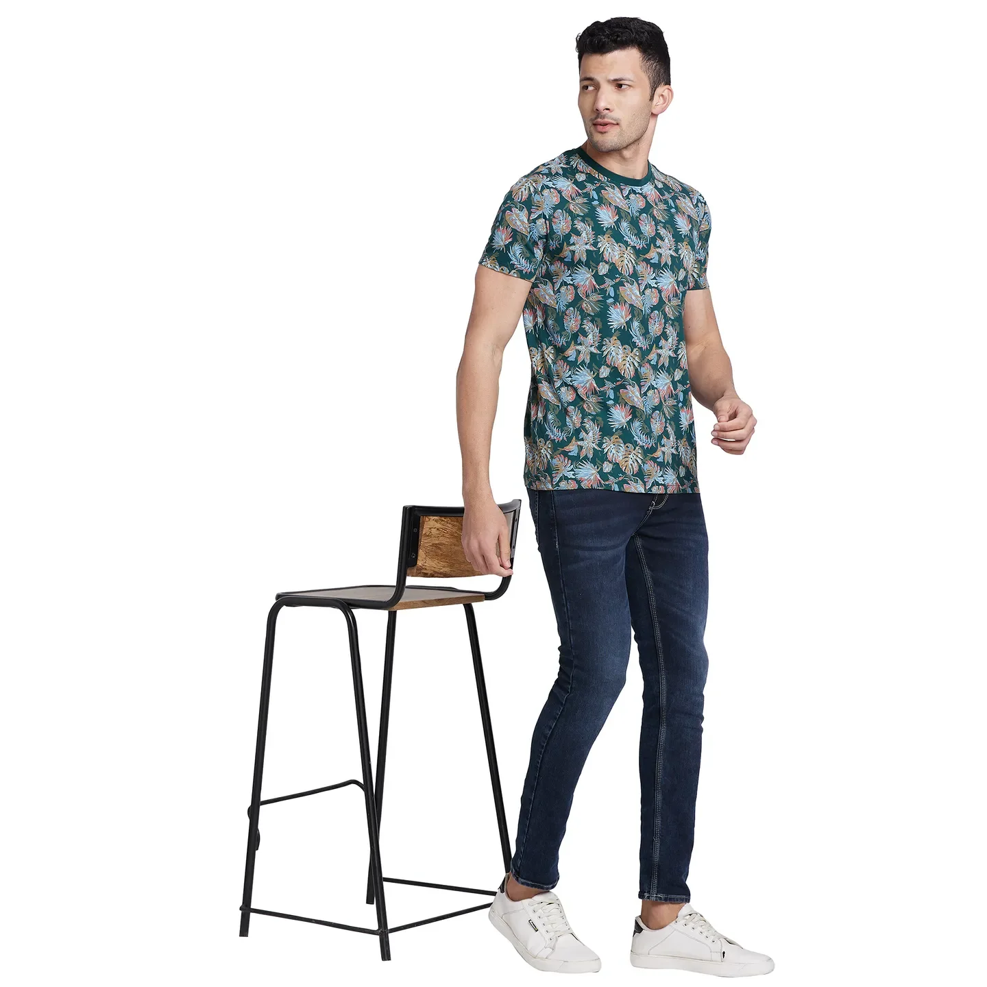 Umber Regular Fit Round Neck Men's T-Shirt by Being Human Clothing - Image 6