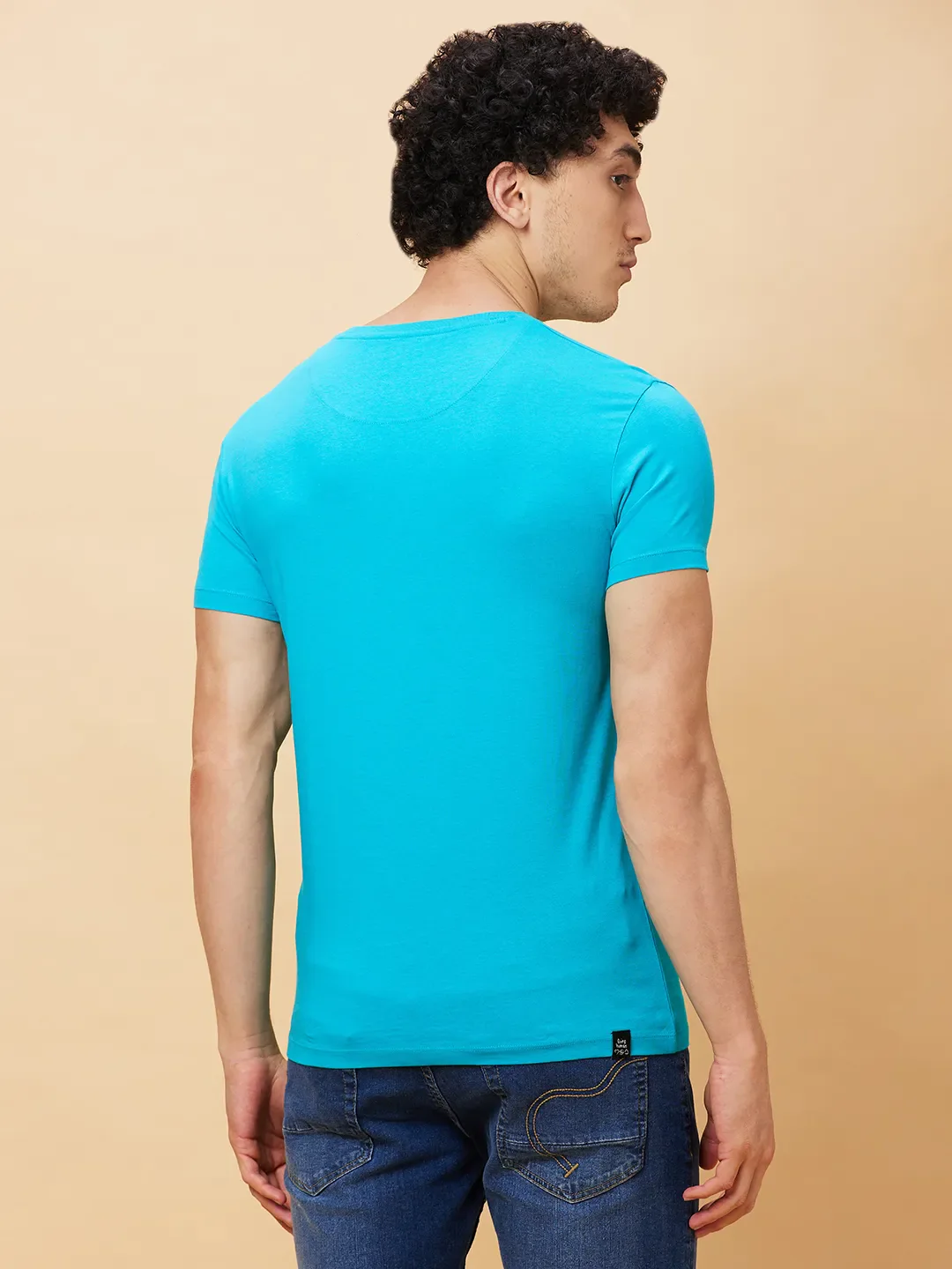 Green Regular Fit Men's Short Sleeves T-Shirt by Being Human Clothing - Image 3