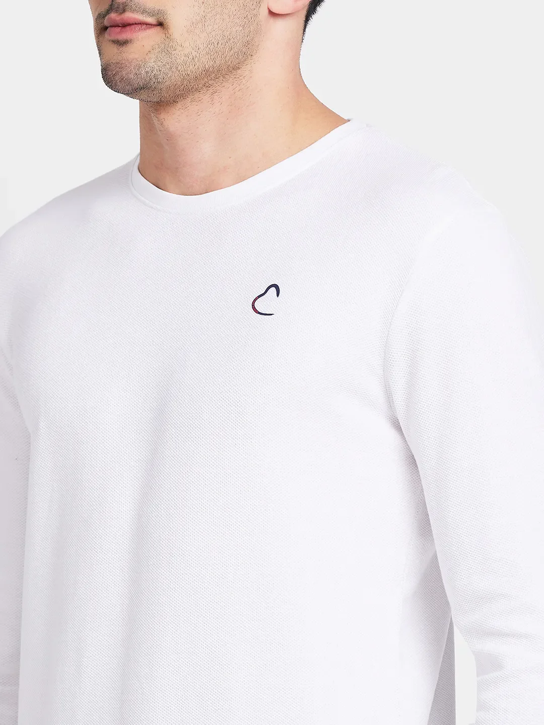 White Regular Fit Round Neck Men's T-Shirt by Being Human Clothing - Image 5