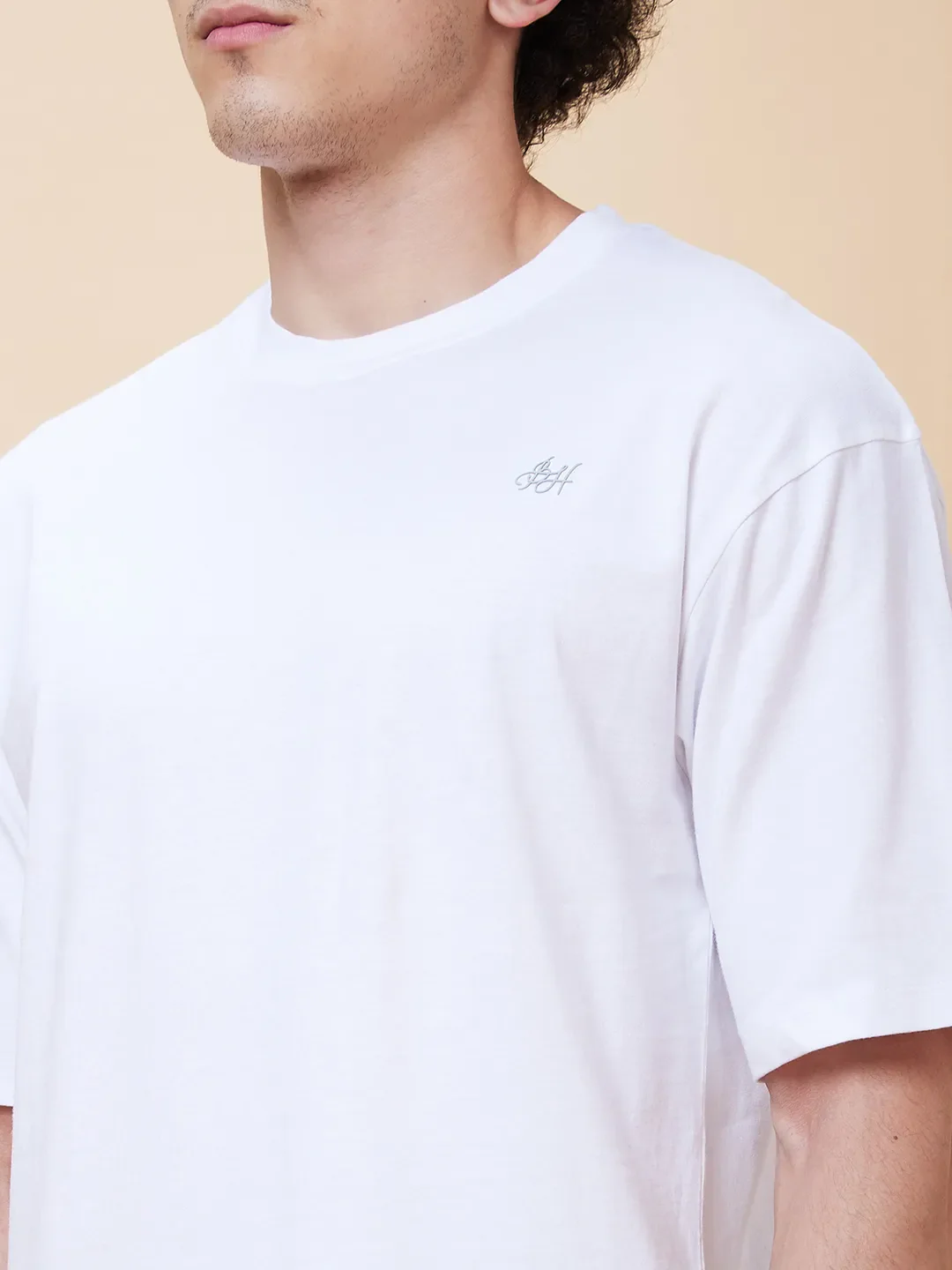 White Regular Fit Men's Short Sleeves T-Shirt by Being Human Clothing - Image 4