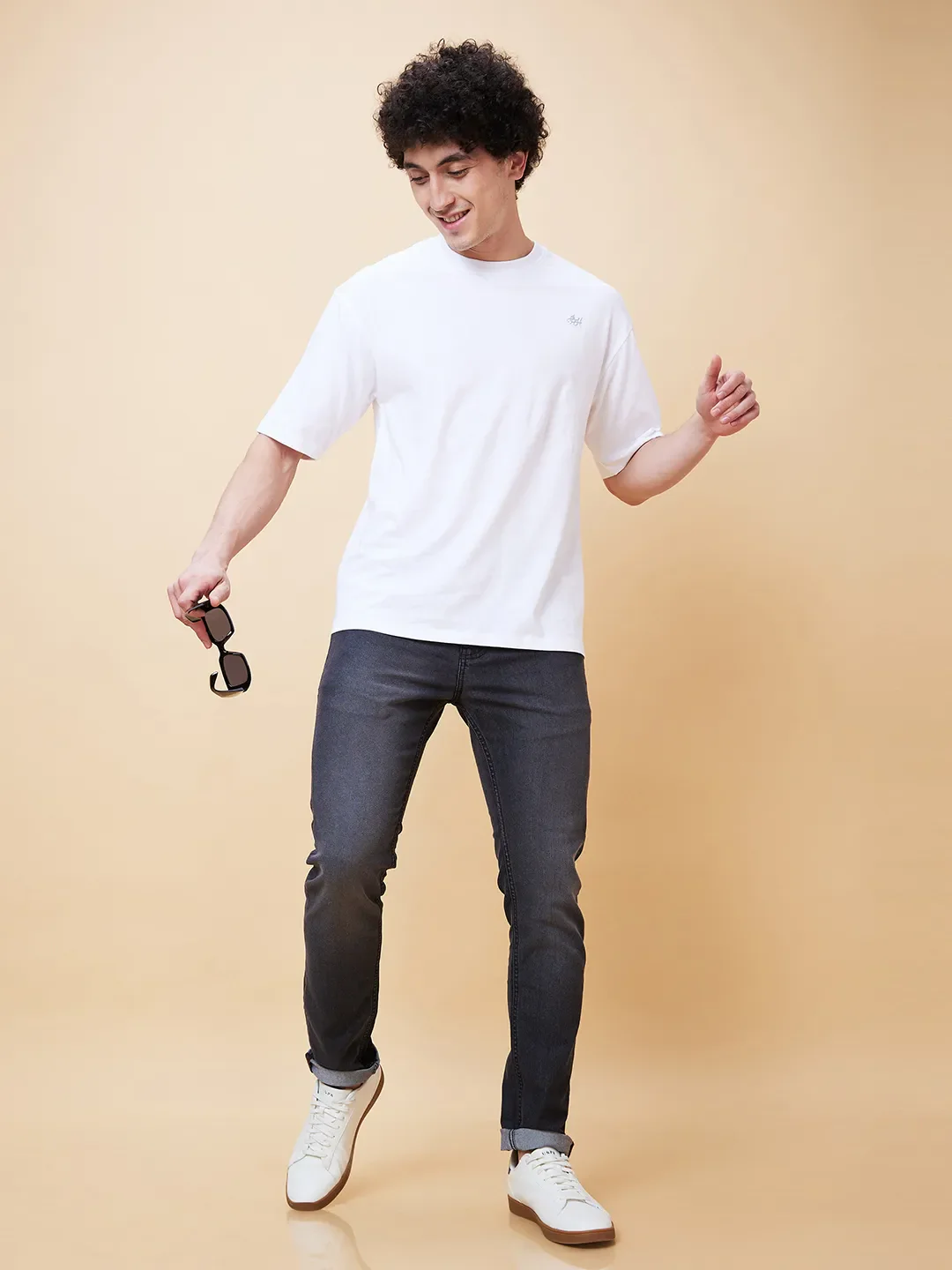 White Regular Fit Men's Short Sleeves T-Shirt by Being Human Clothing - Image 5