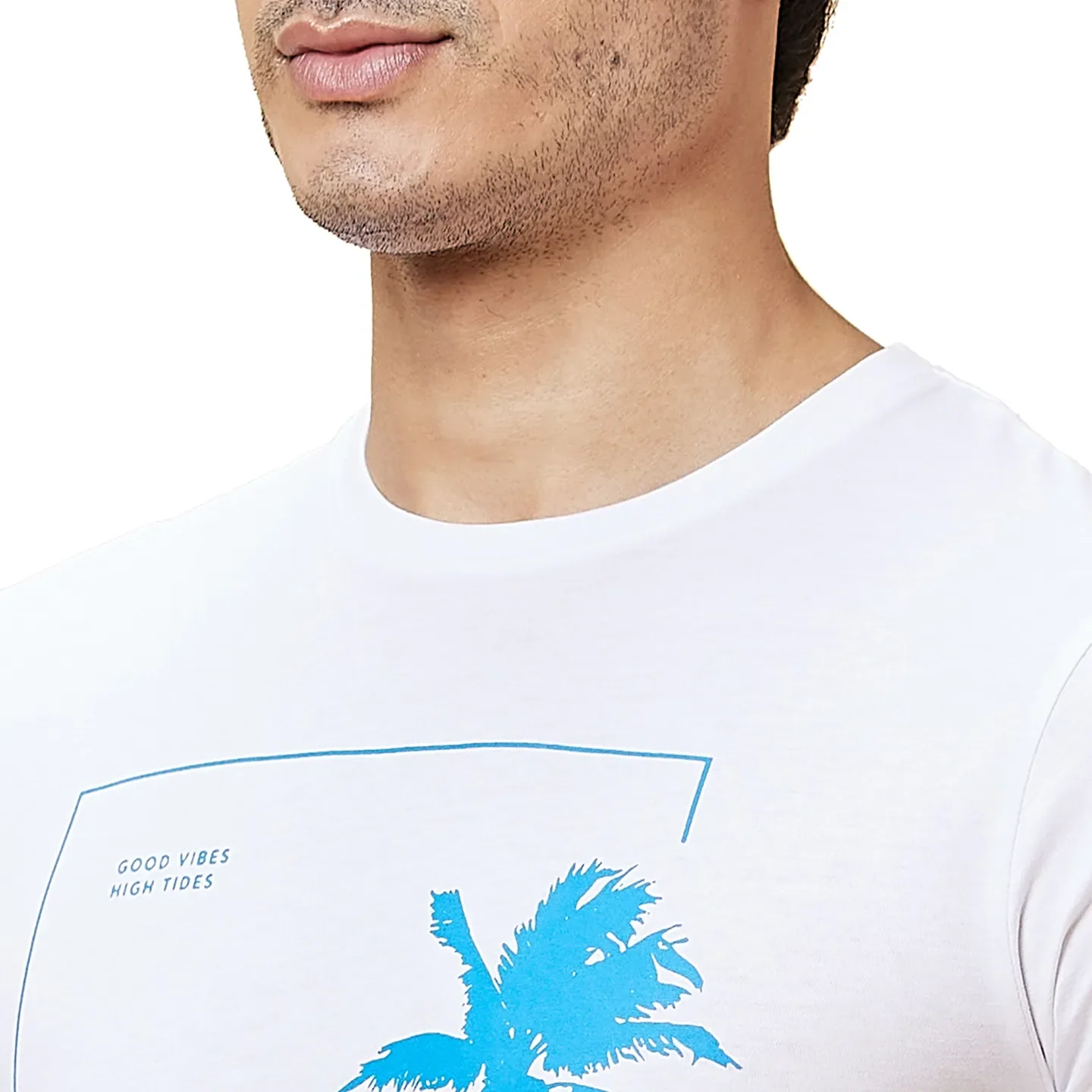 White Regular Fit Men's Short Sleeves T-Shirt by Being Human Clothing - Image 5