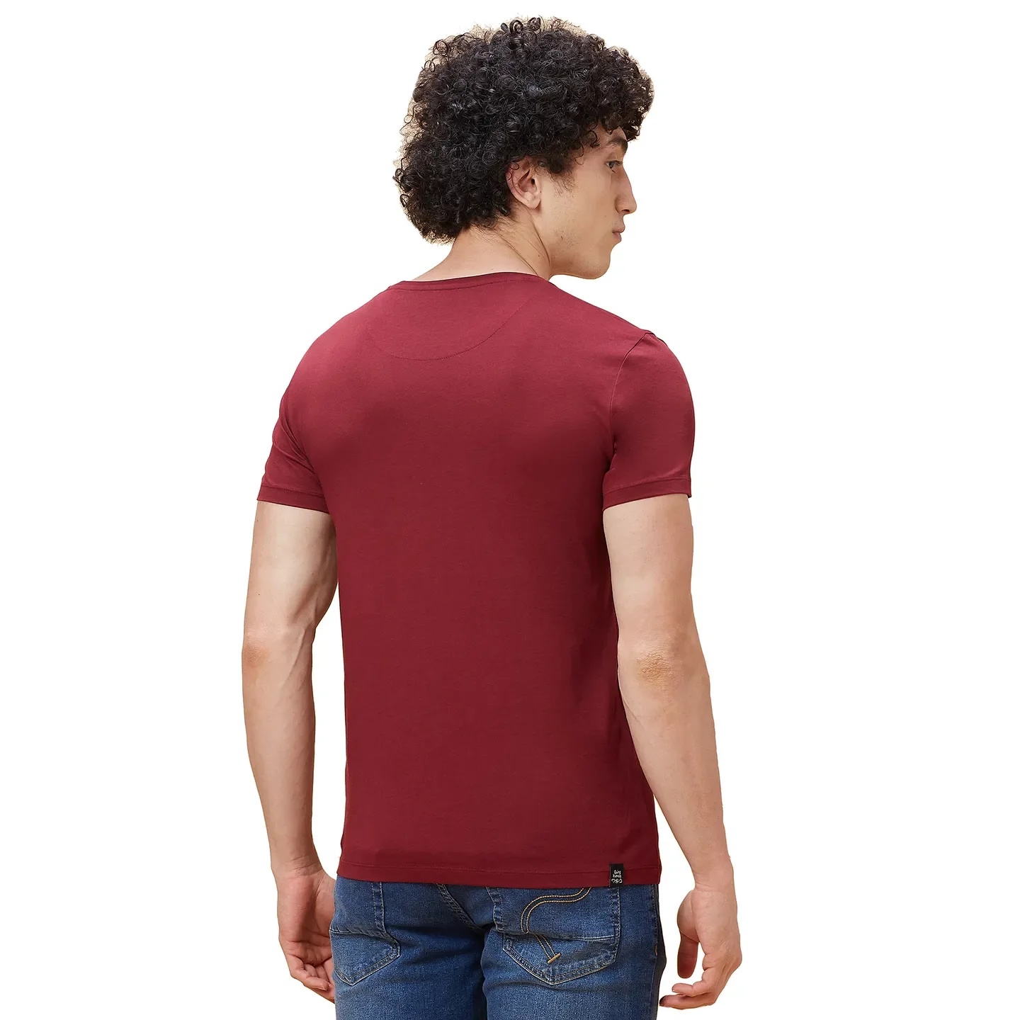 Red Regular Fit Men's Short Sleeves T-Shirt by Being Human Clothing - Image 3
