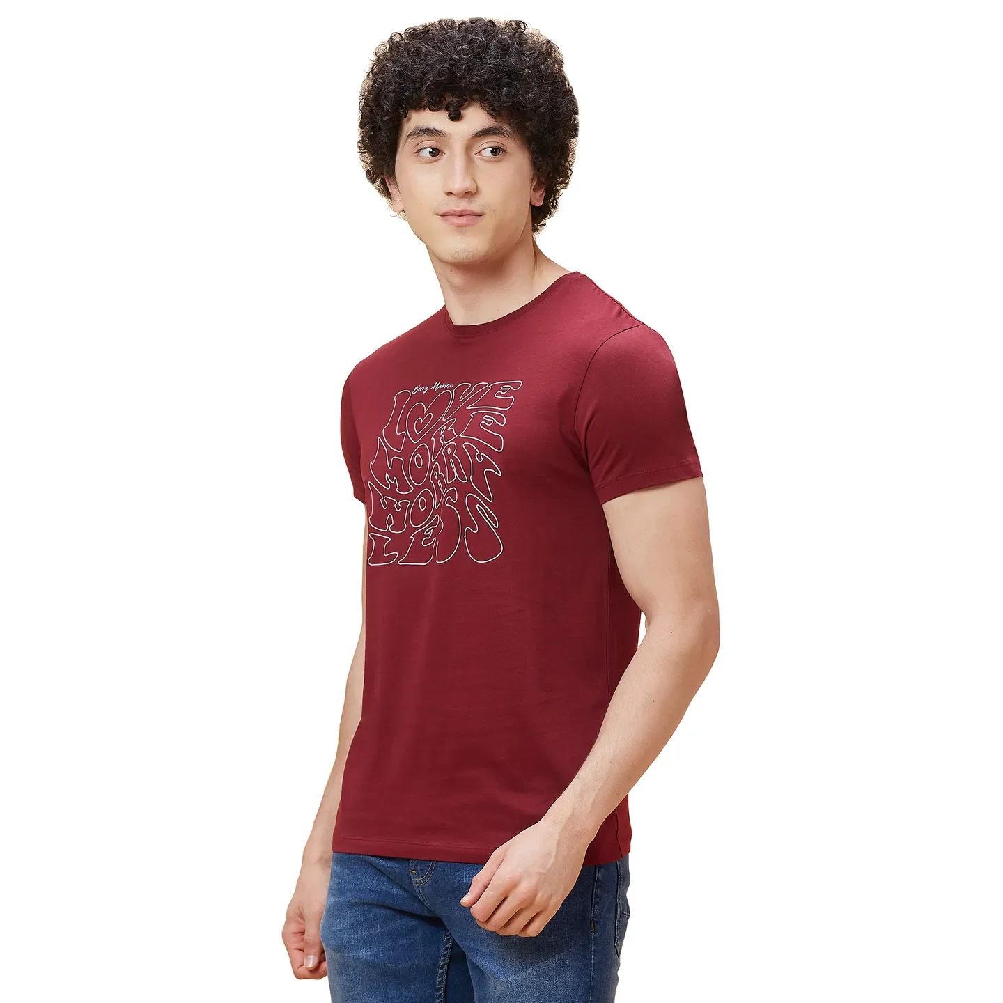 Red Regular Fit Men's Short Sleeves T-Shirt by Being Human Clothing - Image 4