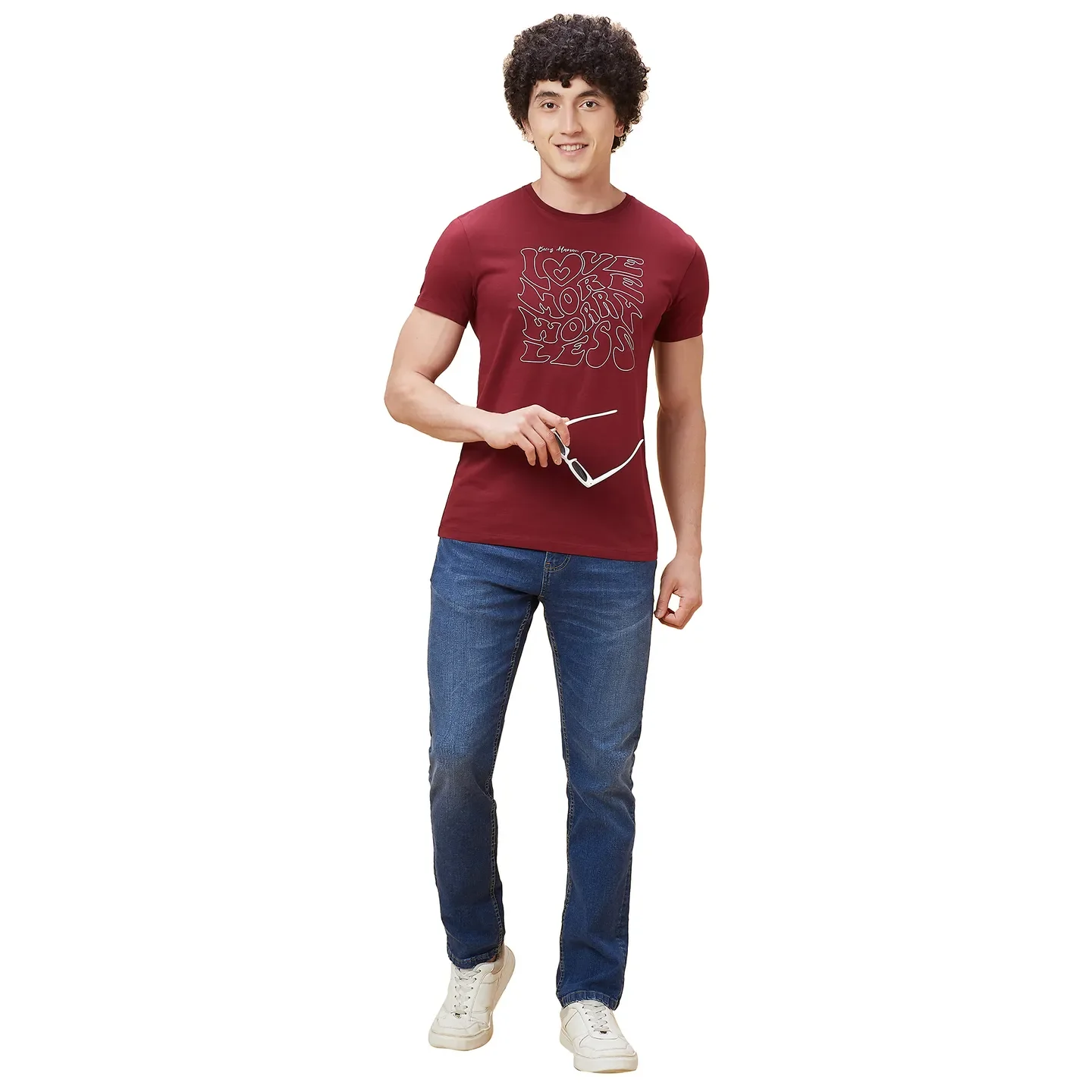 Red Regular Fit Men's Short Sleeves T-Shirt by Being Human Clothing - Image 6