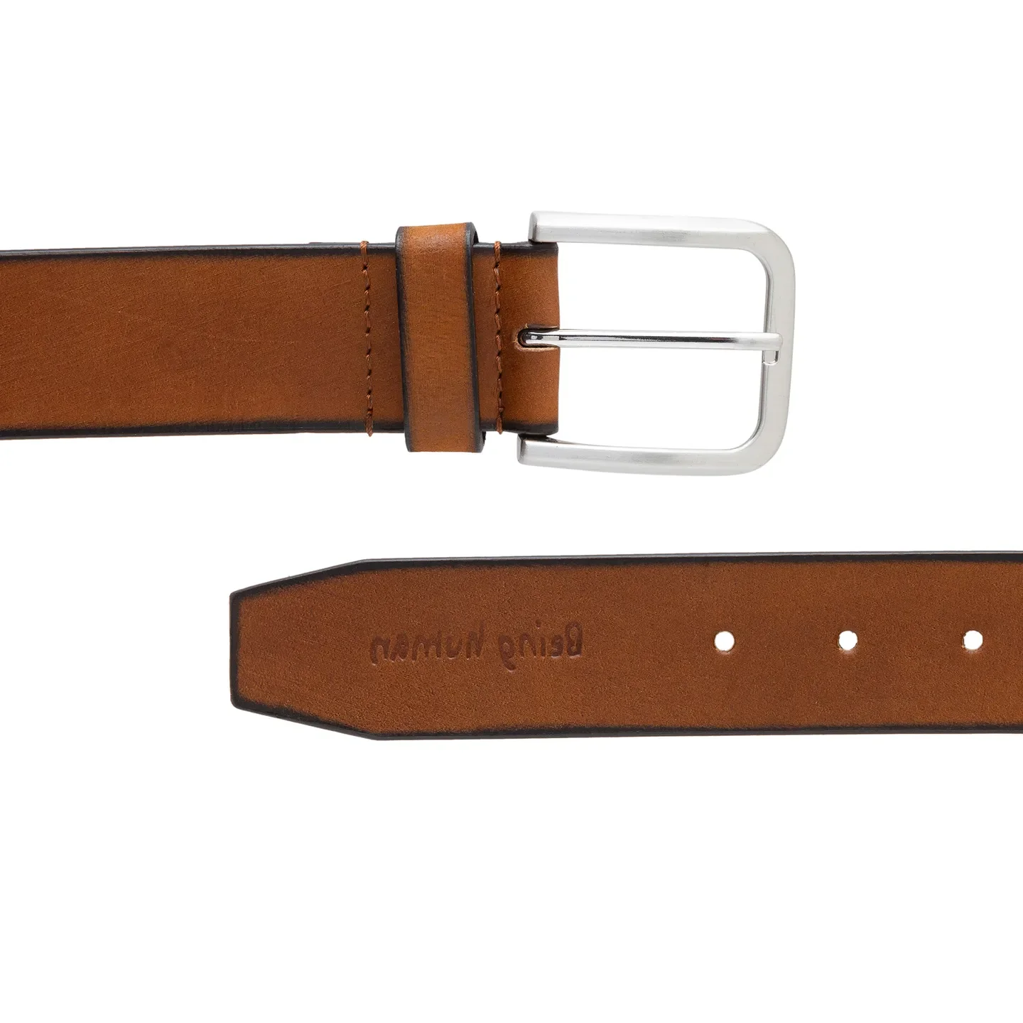 Tan Leather Men's Belt By Being Human Clothing - Image 3