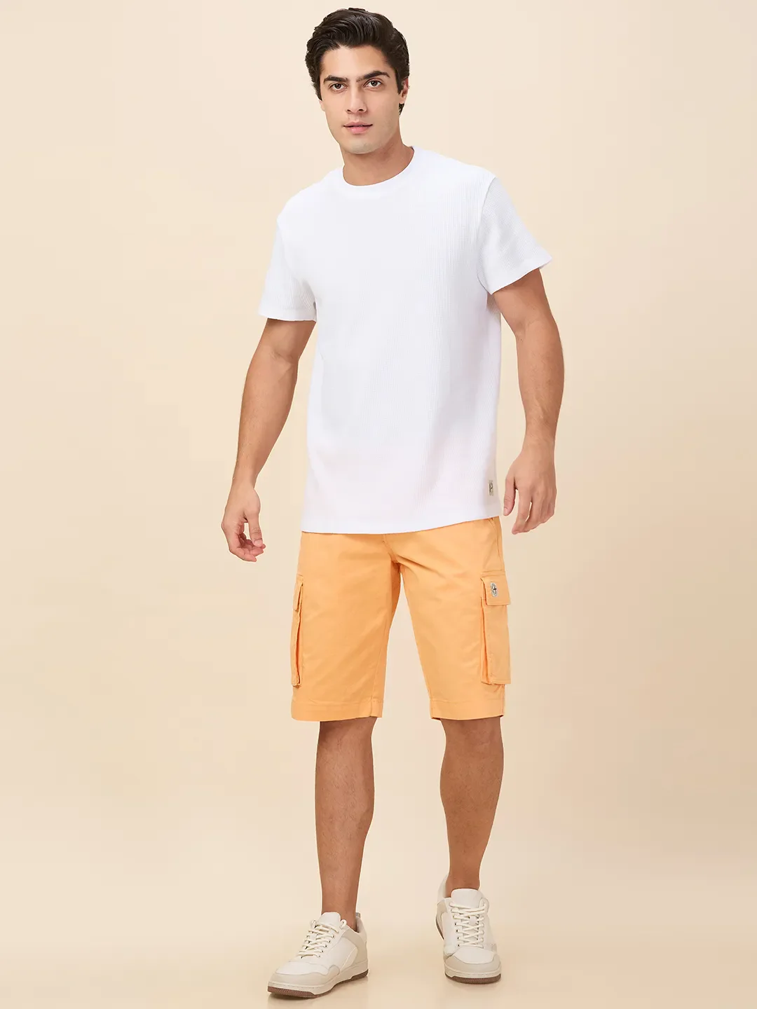 White Easy Fit Round Neck Men's T-Shirt by Being Human Clothing - Image 2