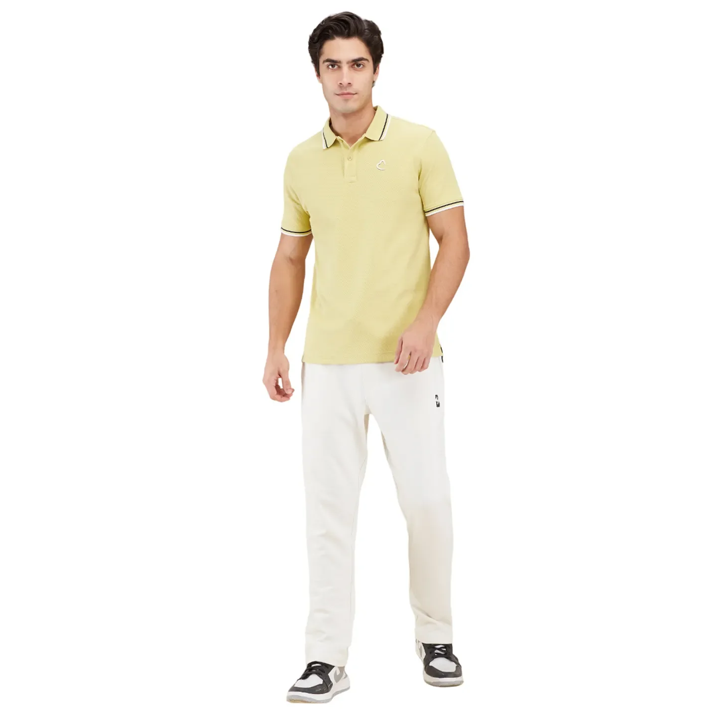 White Regular Fit Track Pants For Men By Being Human Clothing - Image 2