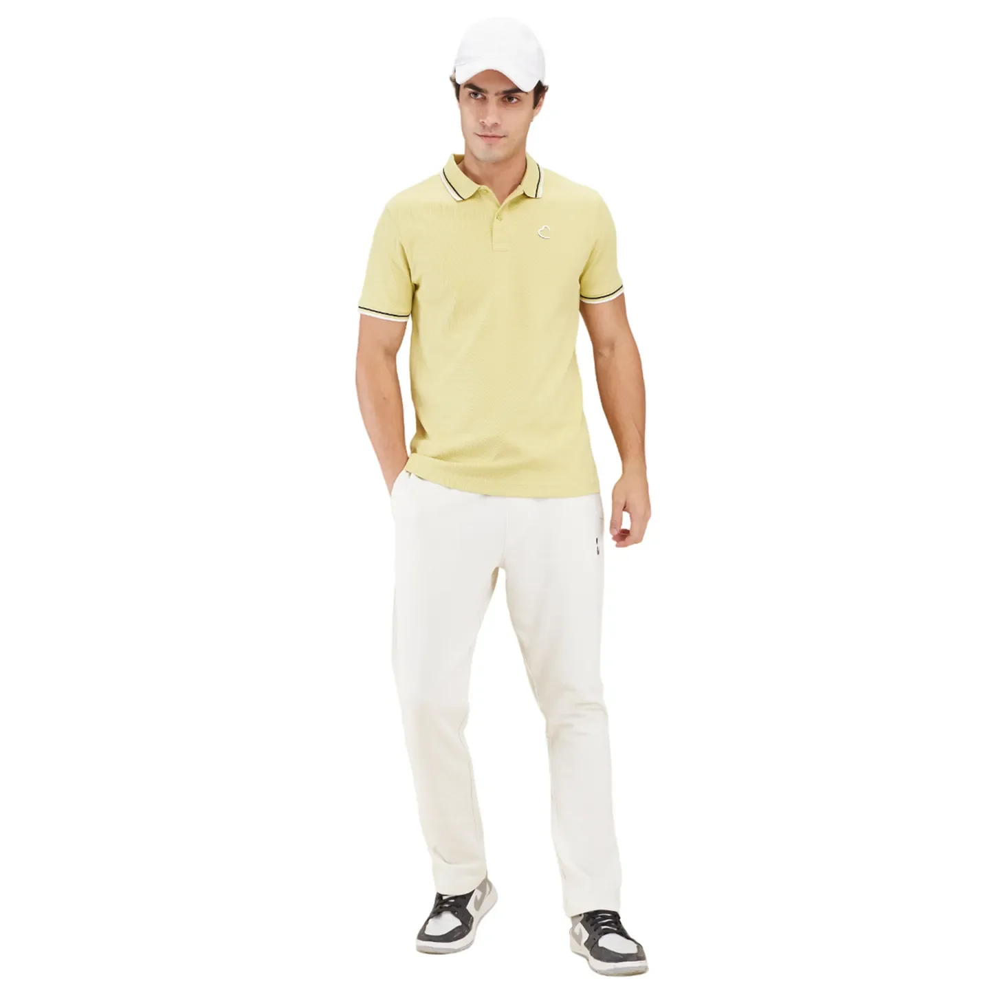 White Regular Fit Track Pants For Men By Being Human Clothing - Image 6