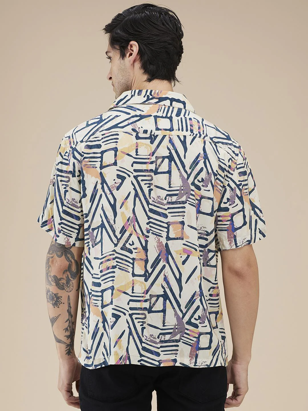 Yellow Easy Fit Regular Collar Men's Shirt by Being Human Clothing - Image 3