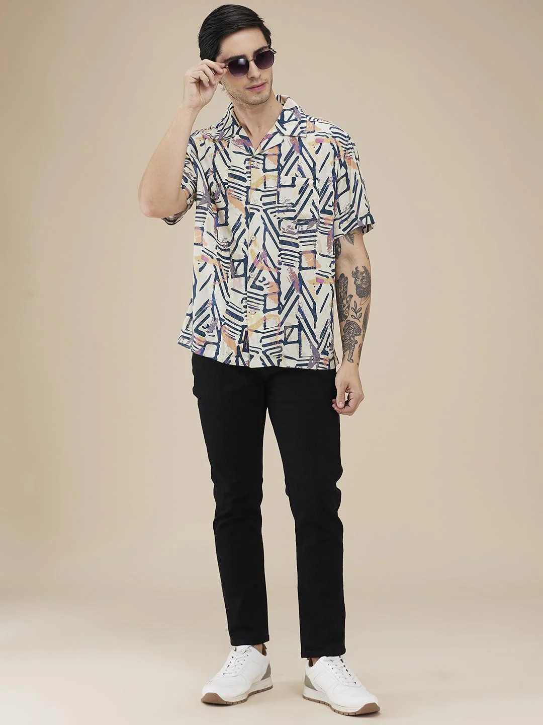 Yellow Easy Fit Regular Collar Men's Shirt by Being Human Clothing - Image 5