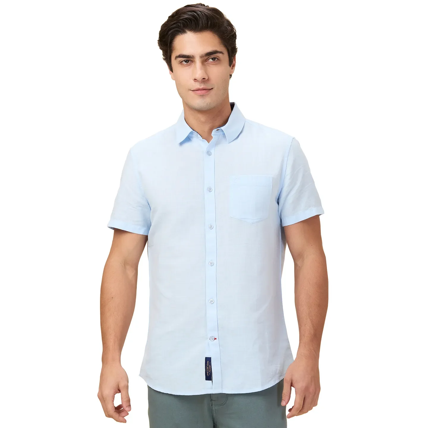 Blue Comfort Fit Regular Collar Men's Shirt by Being Human Clothing - Image 3