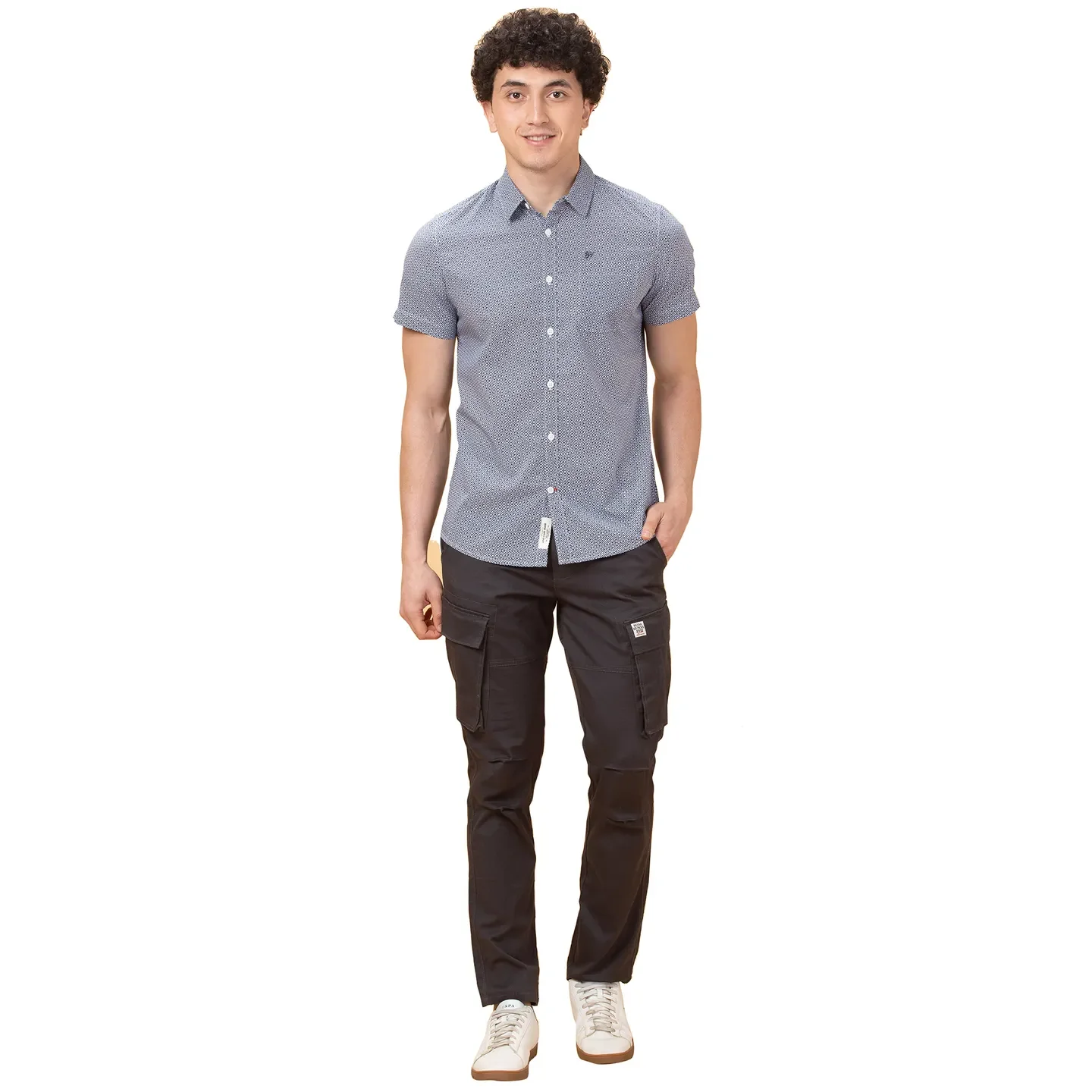 Charcoal Easy Fit Cargos for Men By Being Human Clothing - Image 2