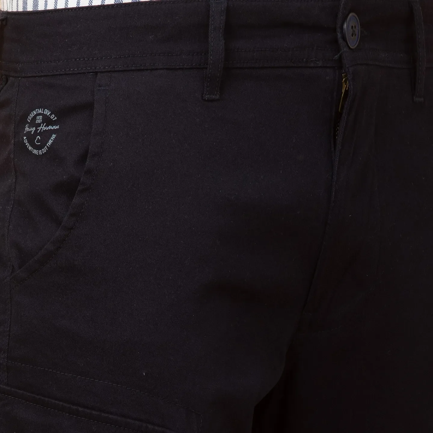 Navy Easy Fit Cargos for Men By Being Human Clothing - Image 5