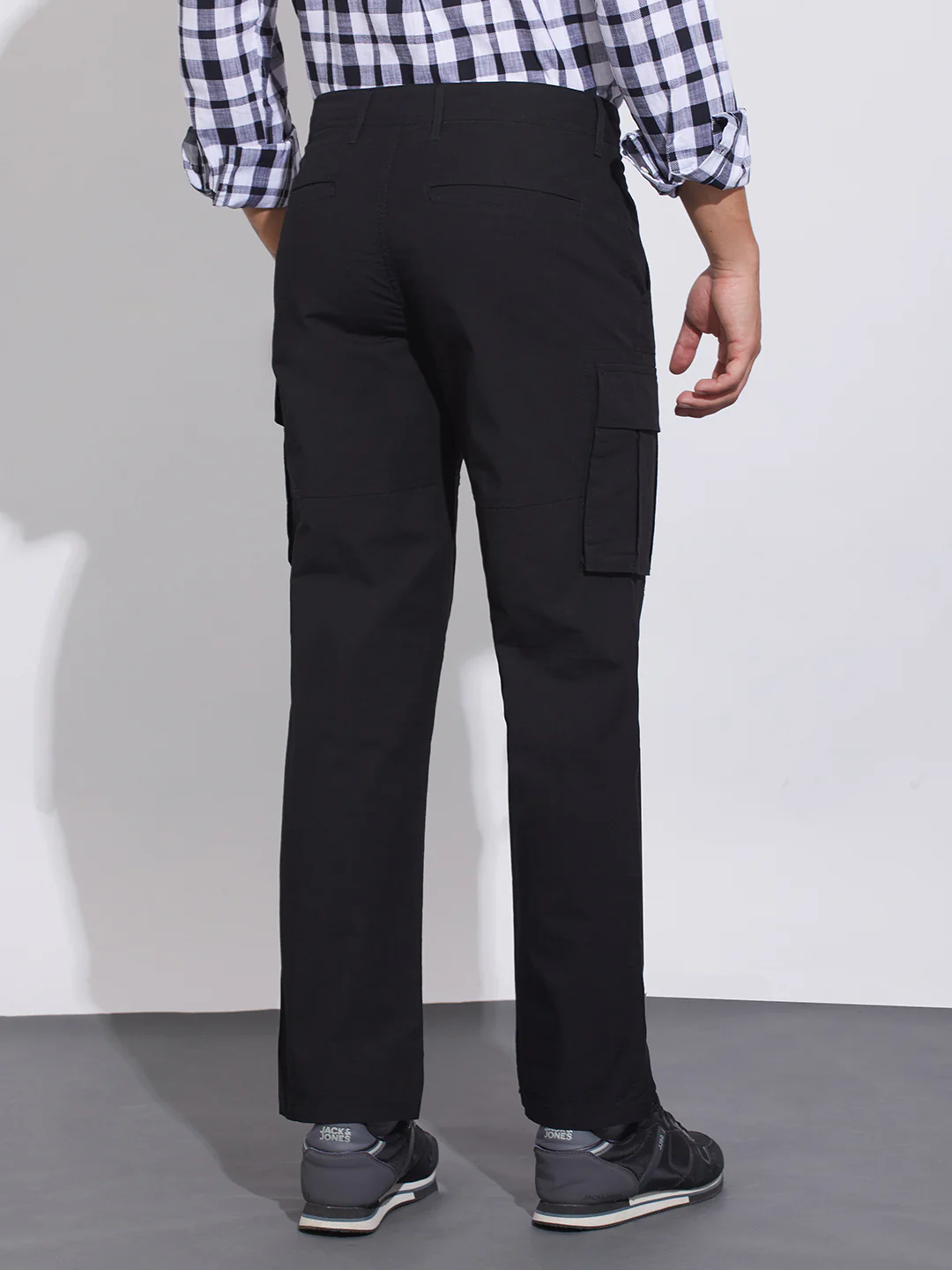 Black Slim Fit Chino For Men By Being Human Clothing - Image 3