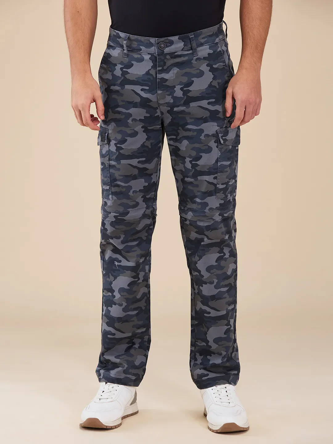 Green Slim Fit Men's Cargos by Being Human Clothing - Image 5