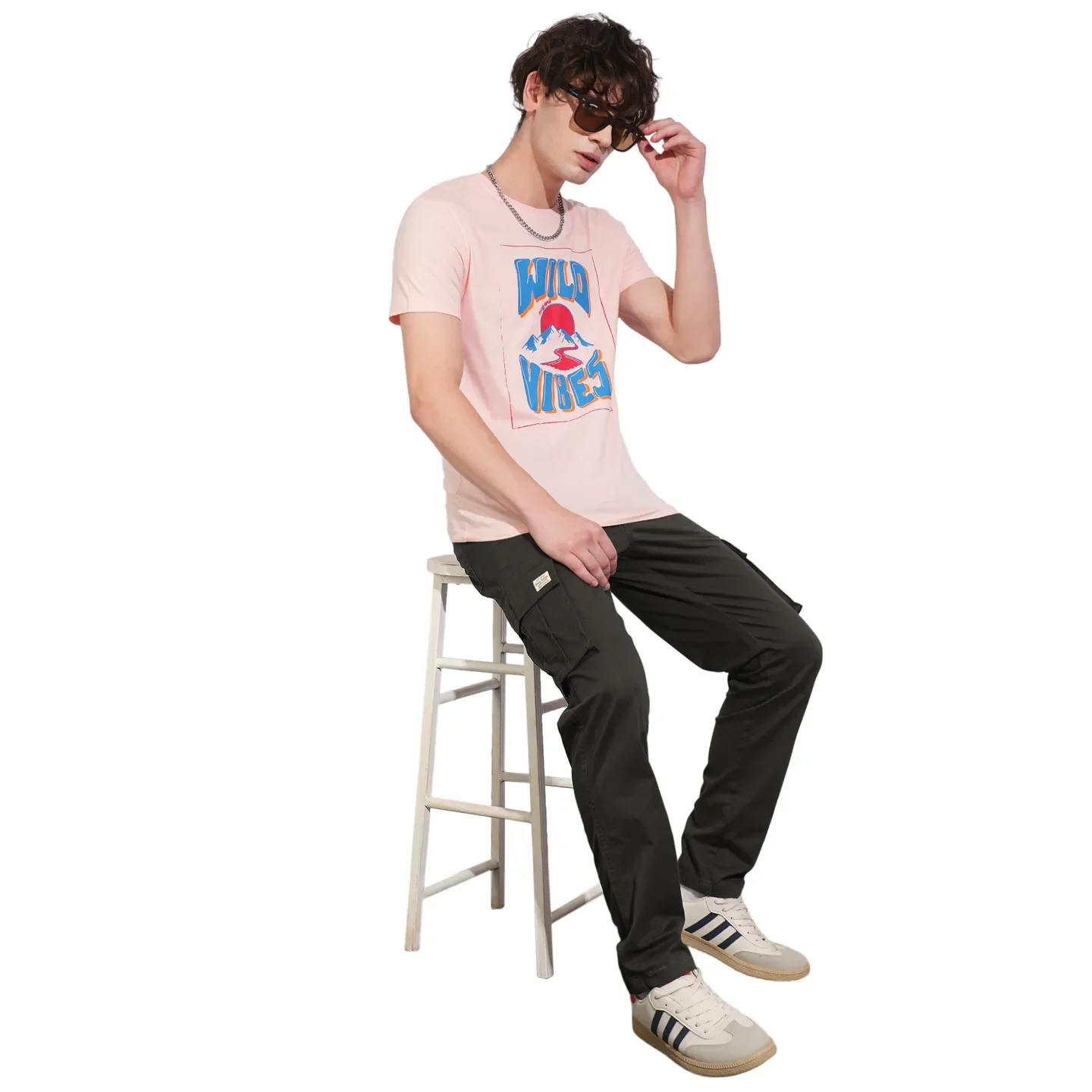 Grey Slim Fit Men's Cargos by Being Human Clothing - Image 4