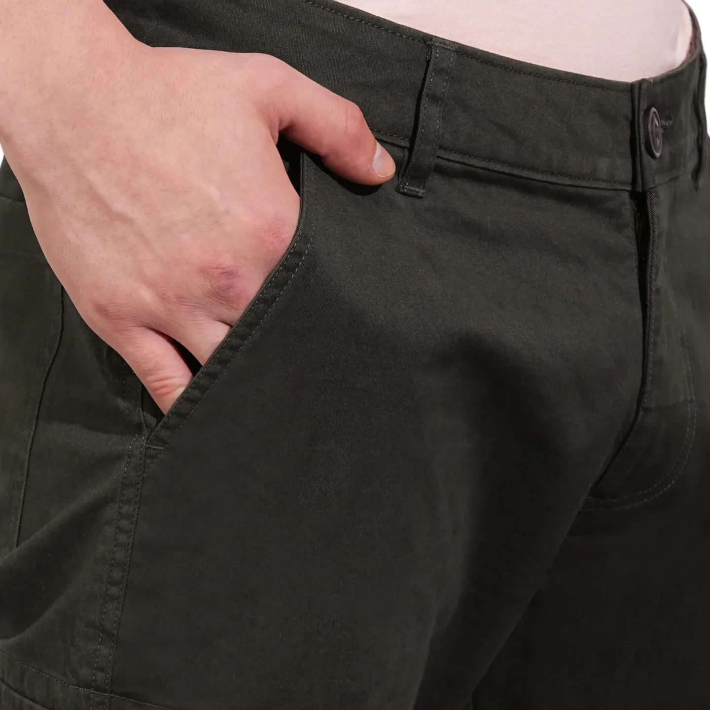 Grey Slim Fit Men's Cargos by Being Human Clothing - Image 6