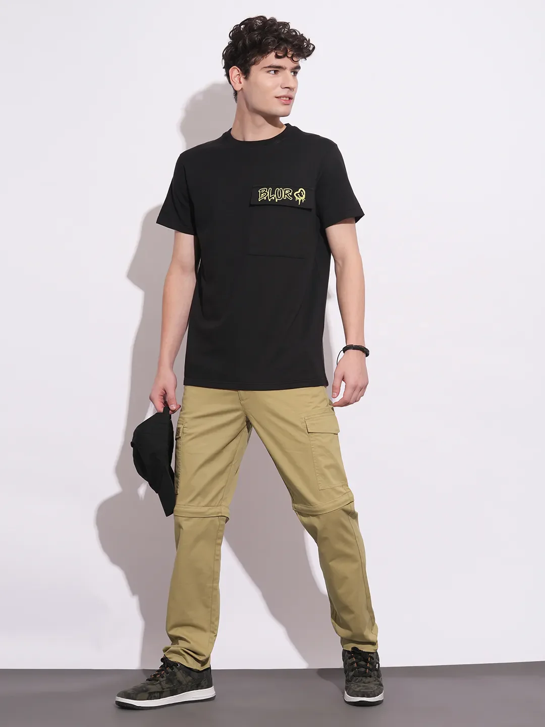 Khaki Easy Fit Cargos for Men By Being Human Clothing - Image 4