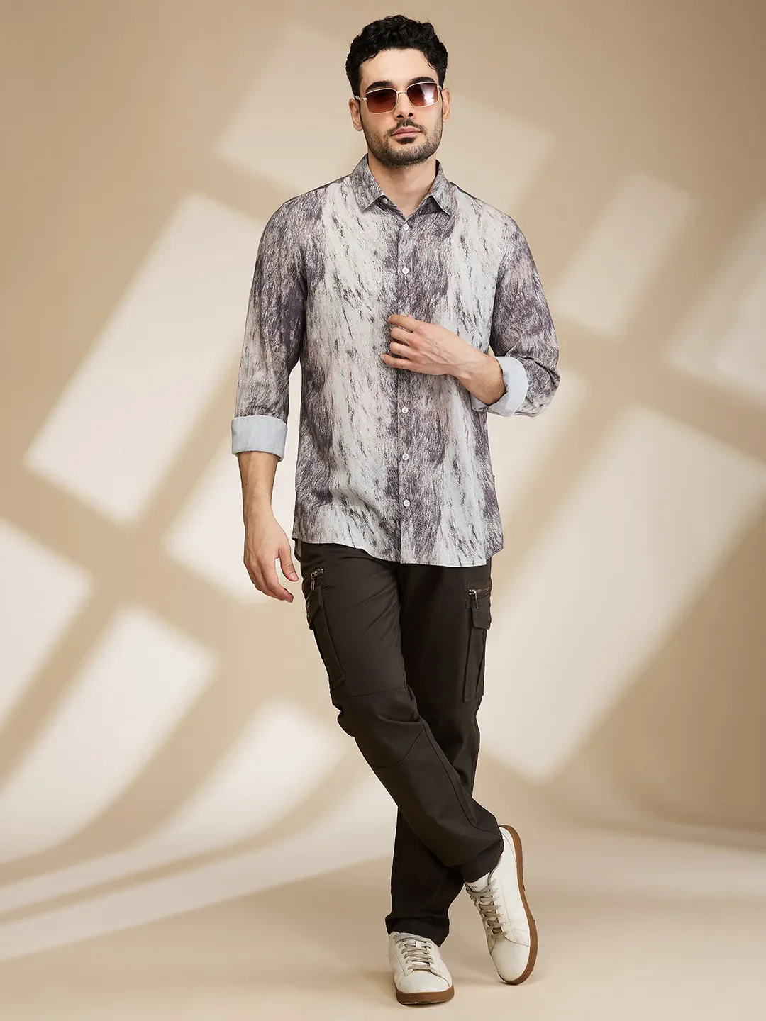 Green Easy Fit Cargos for Men By Being Human Clothing - Image 6