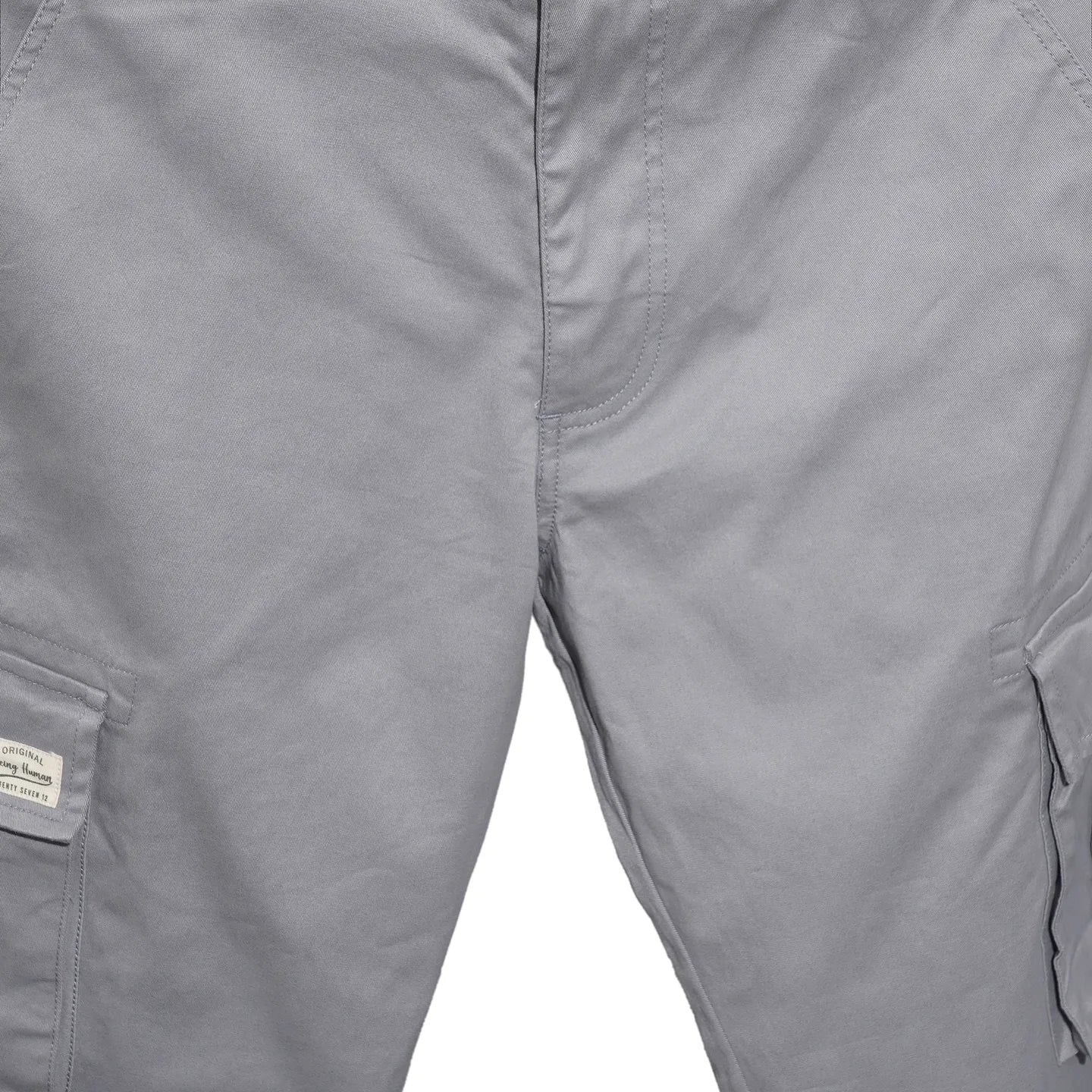 Grey Slim Fit Men's Cargos by Being Human Clothing - Image 5
