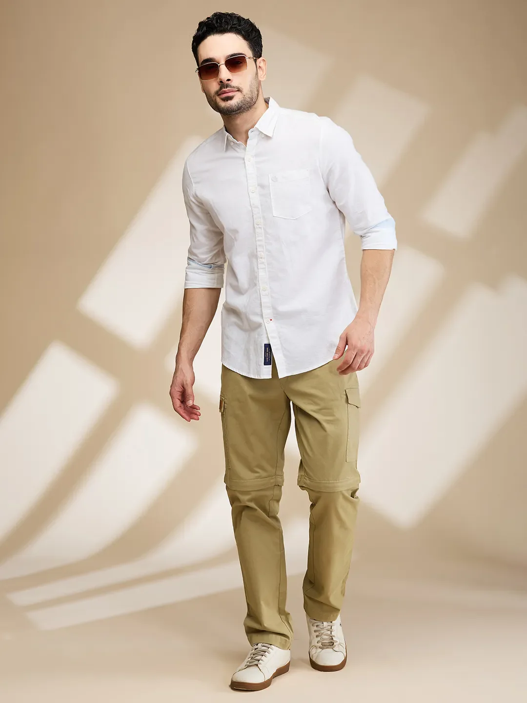 Khaki Easy Fit Cargos for Men By Being Human Clothing - Image 6