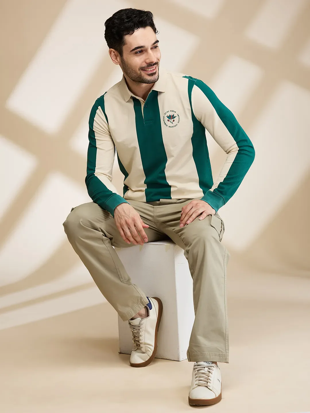 Green Slim Fit Men's Cargos by Being Human Clothing - Image 6