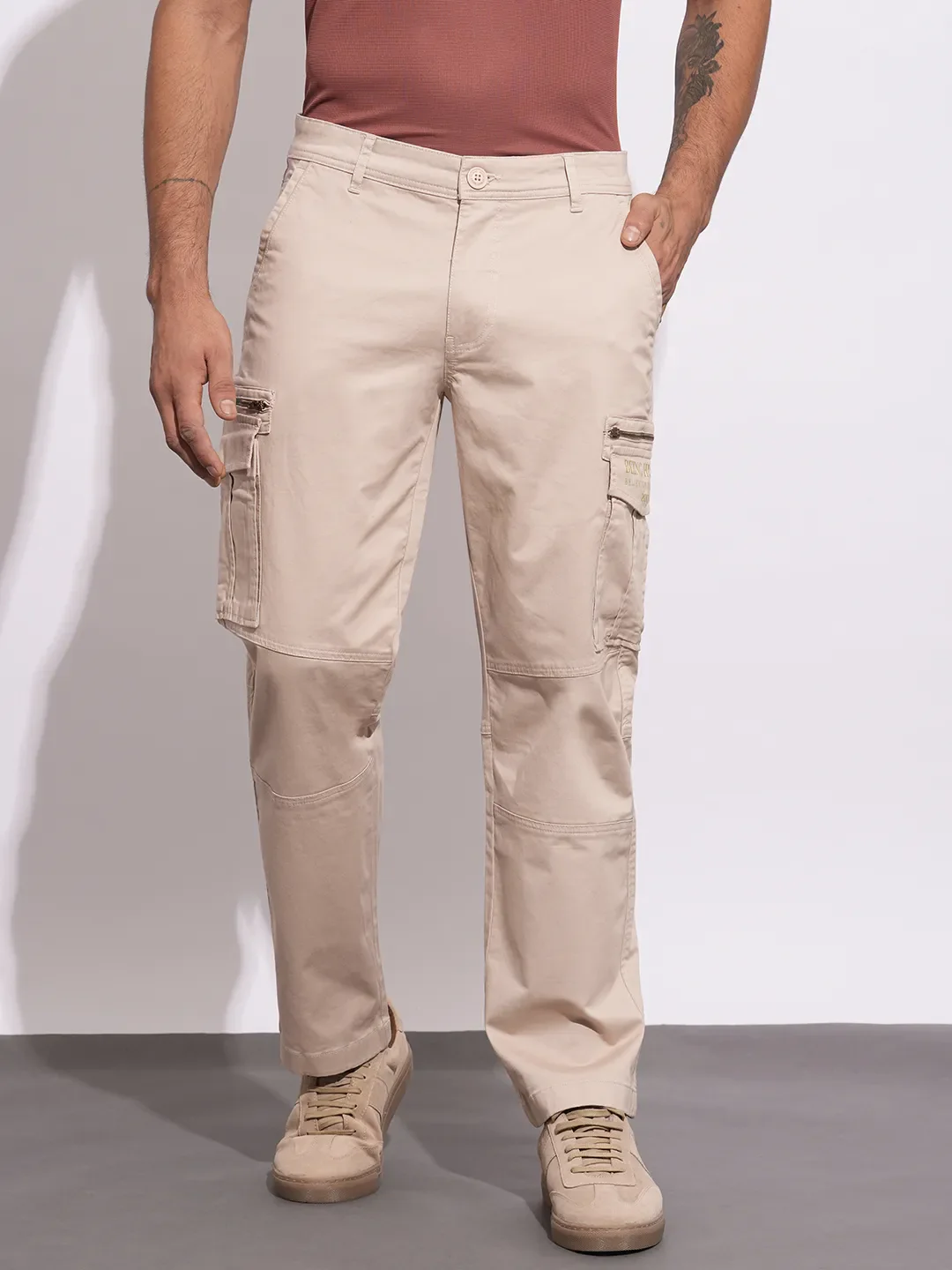 Sand Easy Fit Cargos for Men By Being Human Clothing