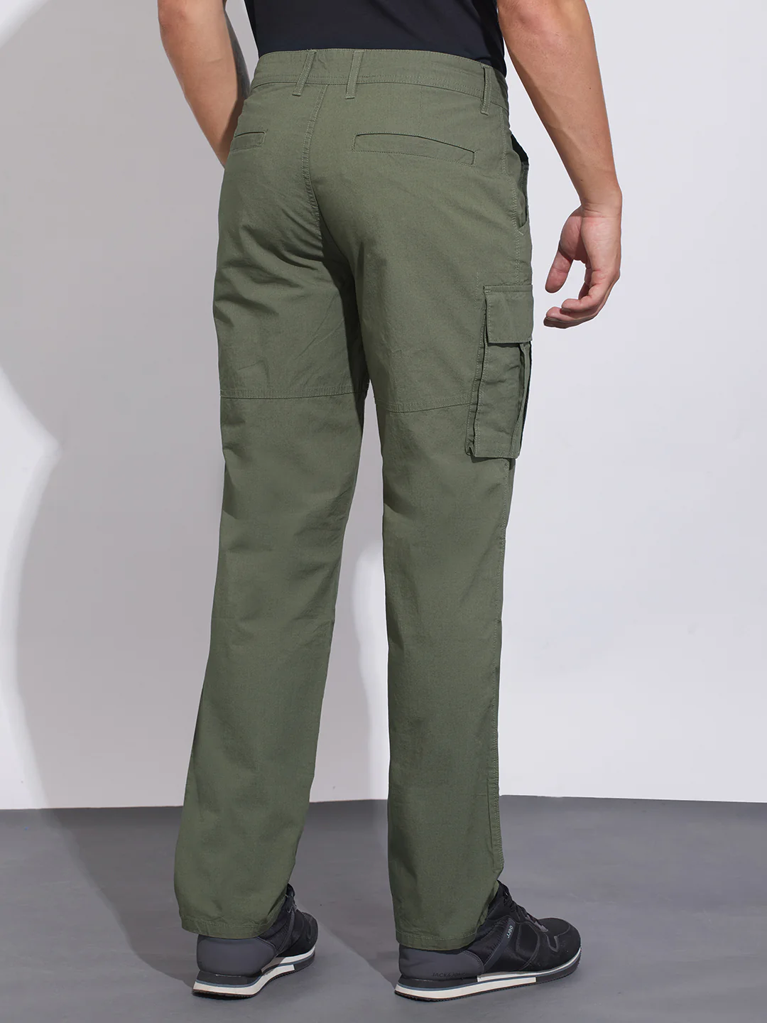 Olive Slim Fit Chino For Men By Being Human Clothing - Image 3