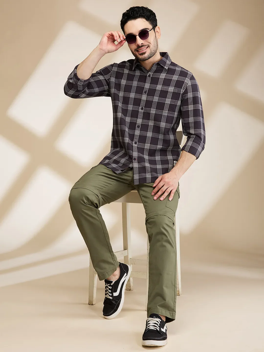 Olive Easy Fit Cargos for Men By Being Human Clothing - Image 6