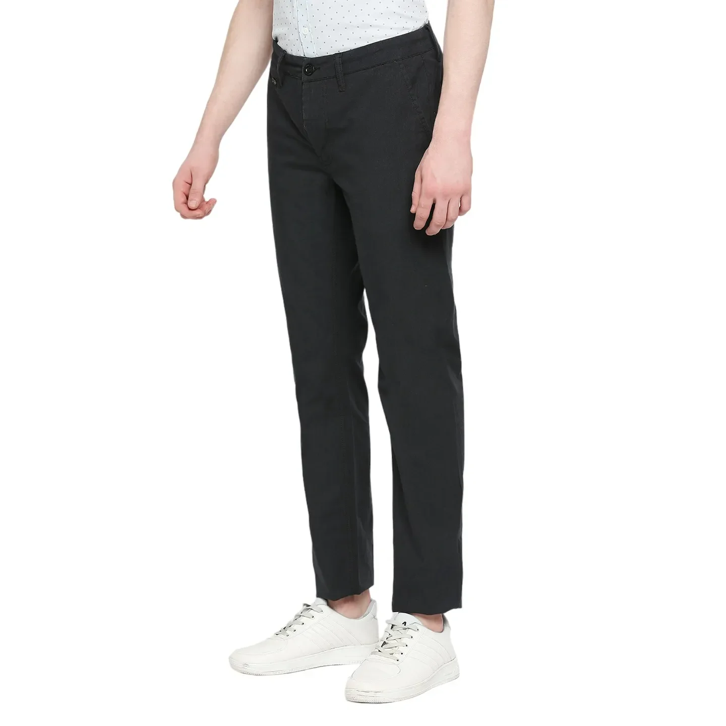 Black Slim Fit Men's Chinos by Being Human Clothing - Image 2
