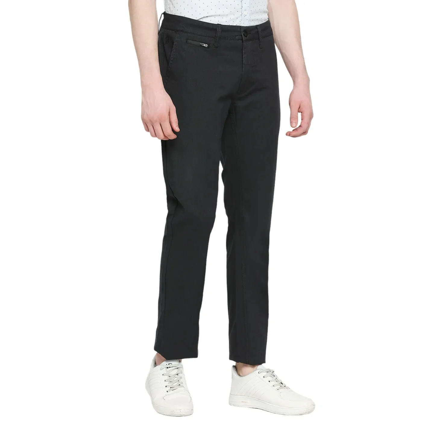 Black Slim Fit Men's Chinos by Being Human Clothing - Image 3