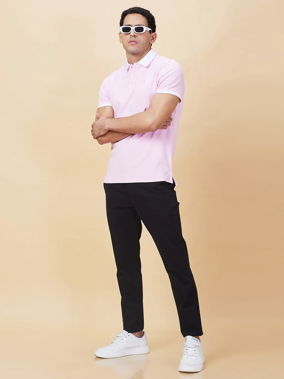 Black Slim Fit Men's Chinos by Being Human Clothing - Image 6