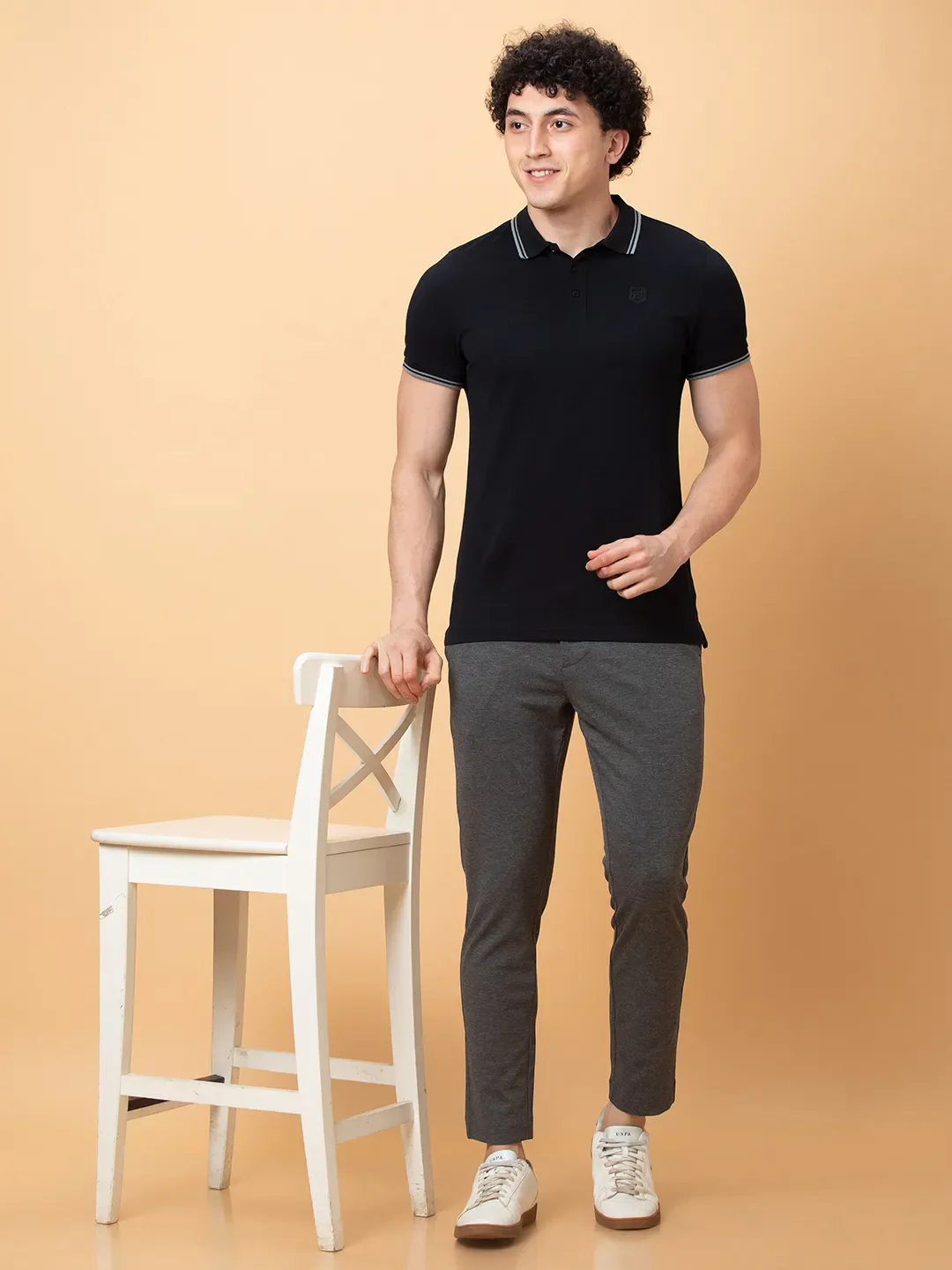 Grey Cropped fit Men's Chinos by Being Human Clothing - Image 6