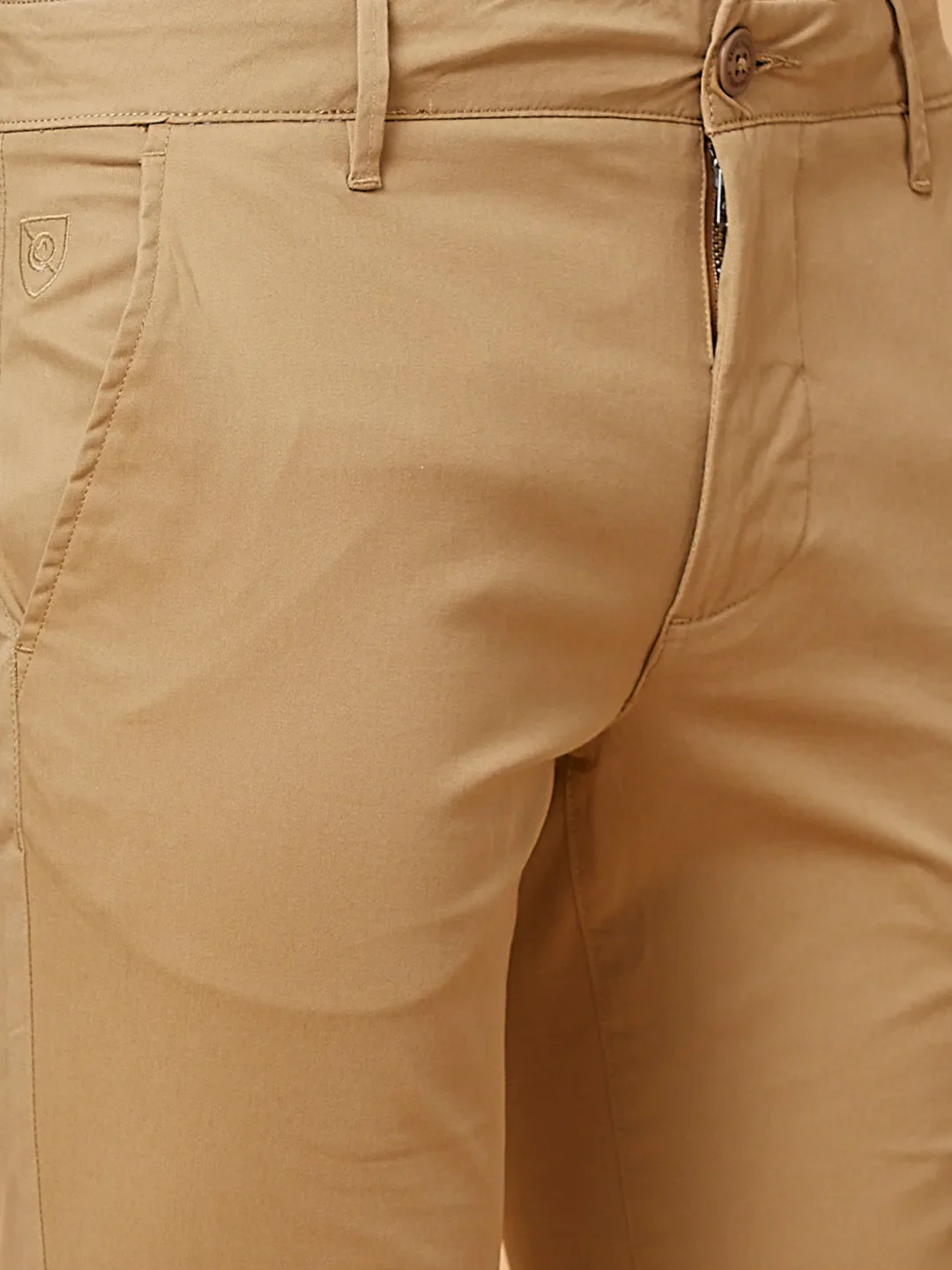 Khaki Slim Fit Chinos For Men By Being Human Clothing - Image 5
