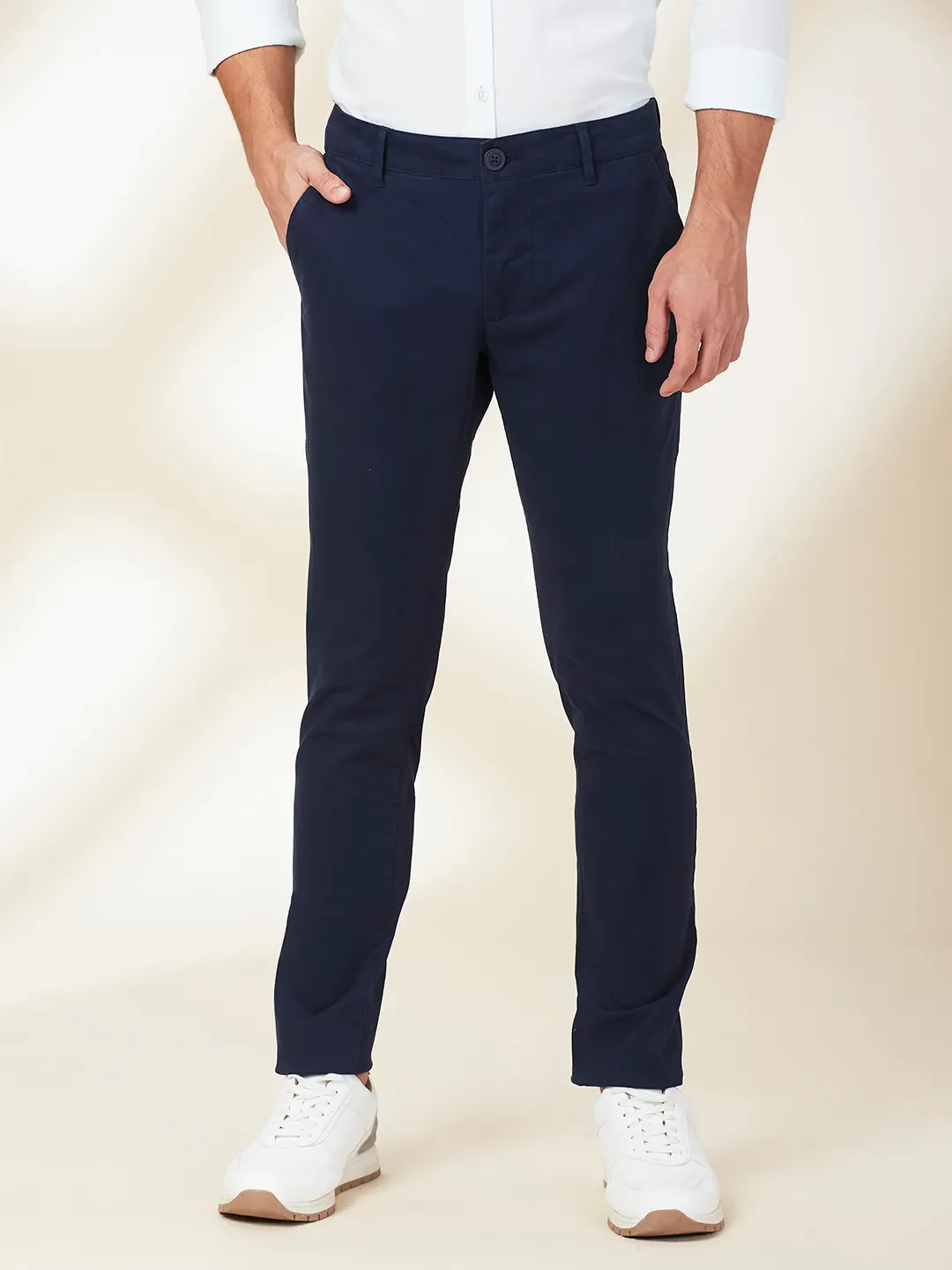 Grey Cropped Fit Men's Chinos by Being Human Clothing - Image 5
