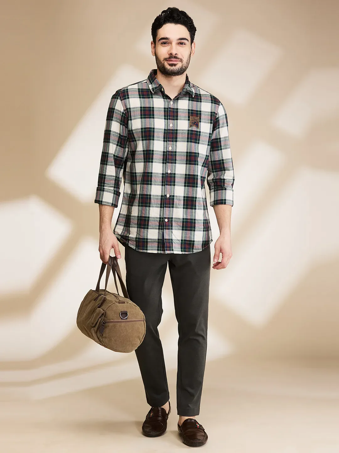 Olive Cropped fit Men's Chinos by Being Human Clothing - Image 6