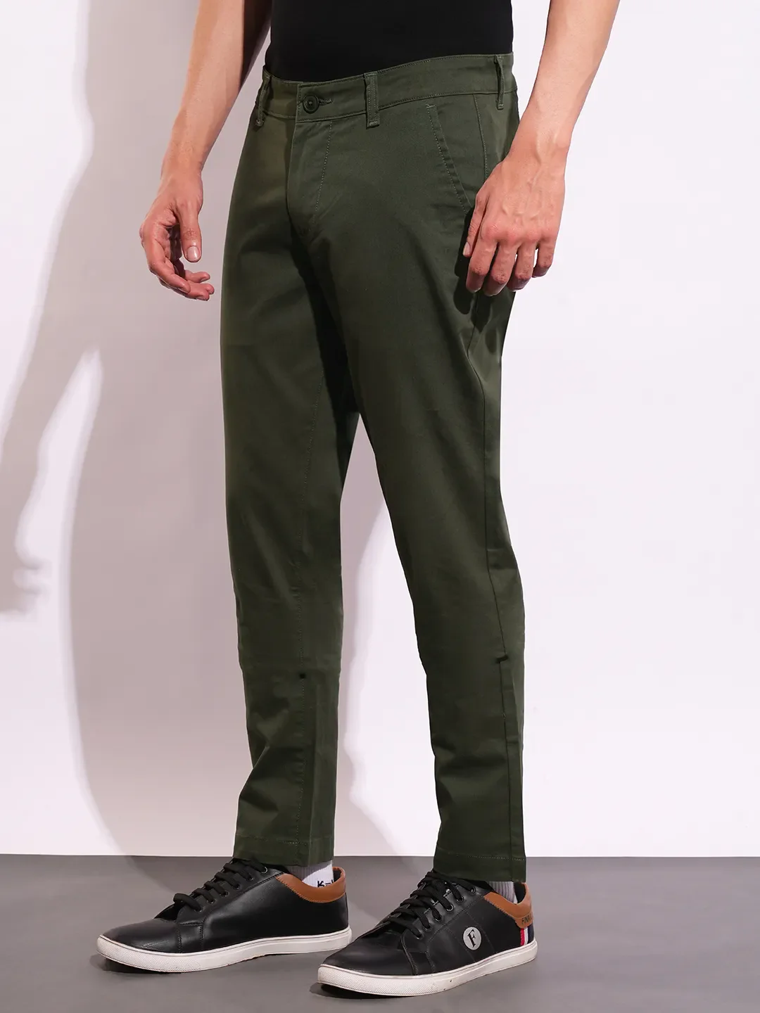 Grey Slim Fit Men's Chinos by Being Human Clothing - Image 2