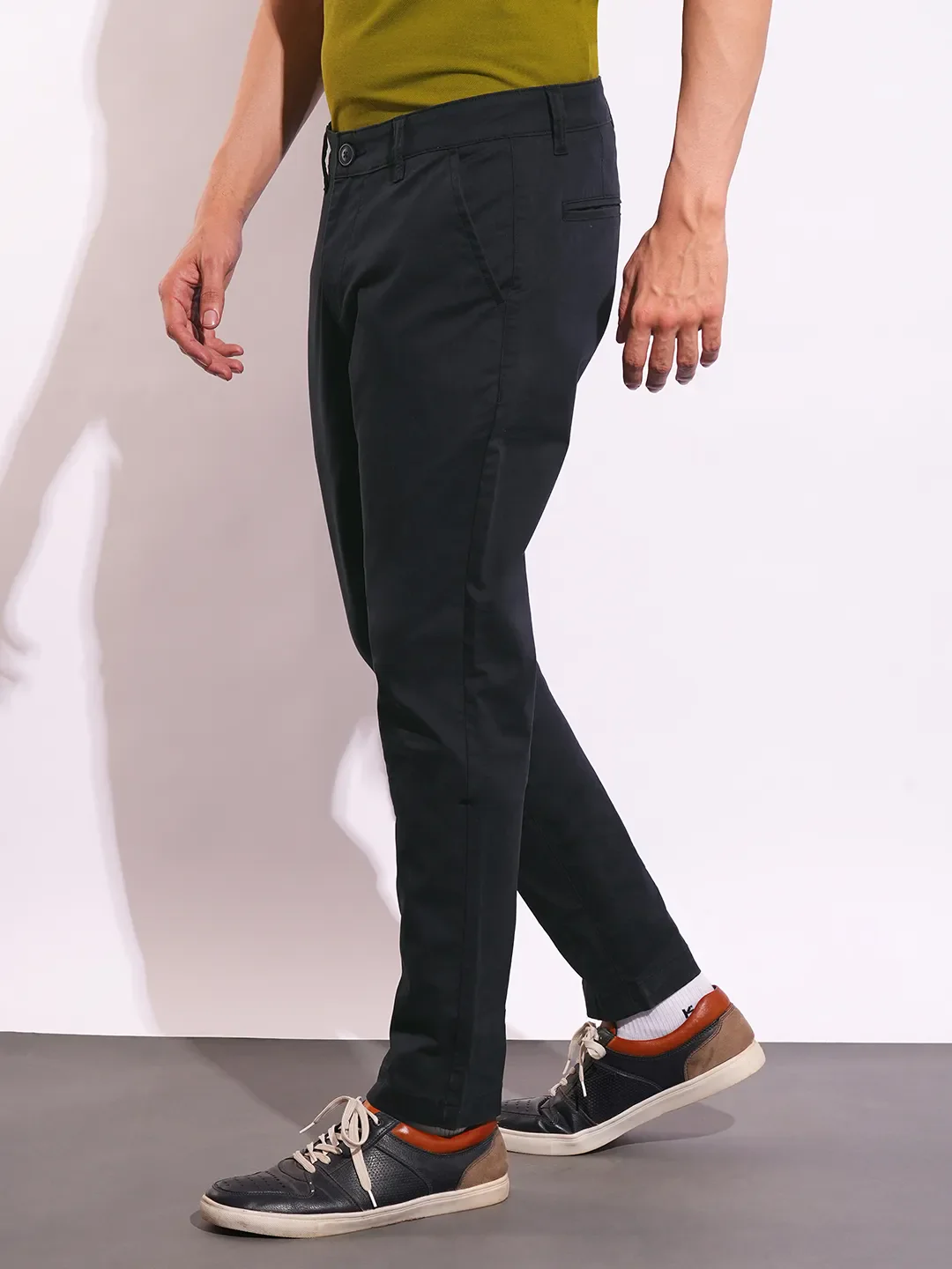 Blue Slim Fit Men's Chinos by Being Human Clothing - Image 2