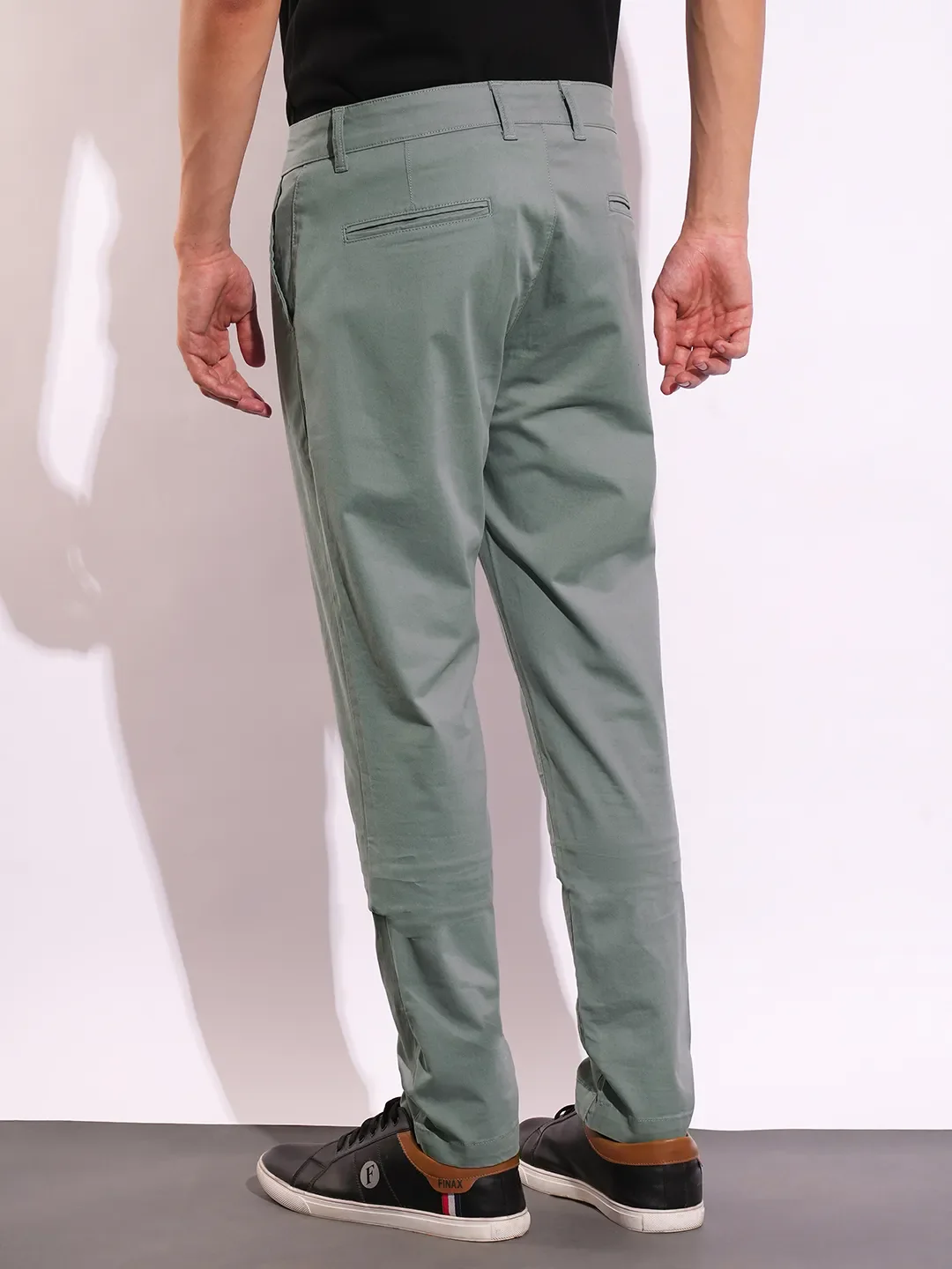 Grey Slim Fit Men's Chinos by Being Human Clothing - Image 3