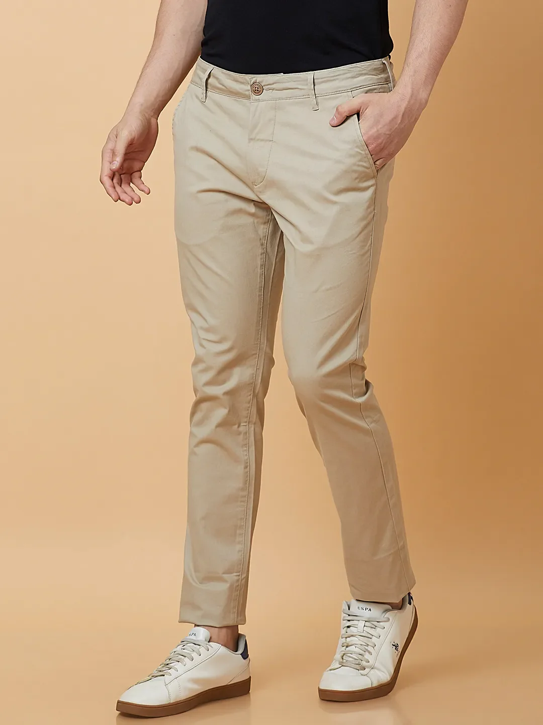 Stone Slim Fit Chinos For Men By Being Human Clothing - Image 4