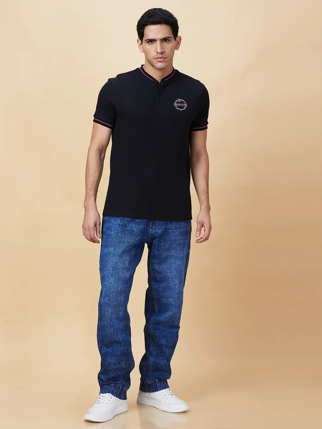 Blue Slim Straight Fit Men's Denims by Being Human Clothing - Image 4