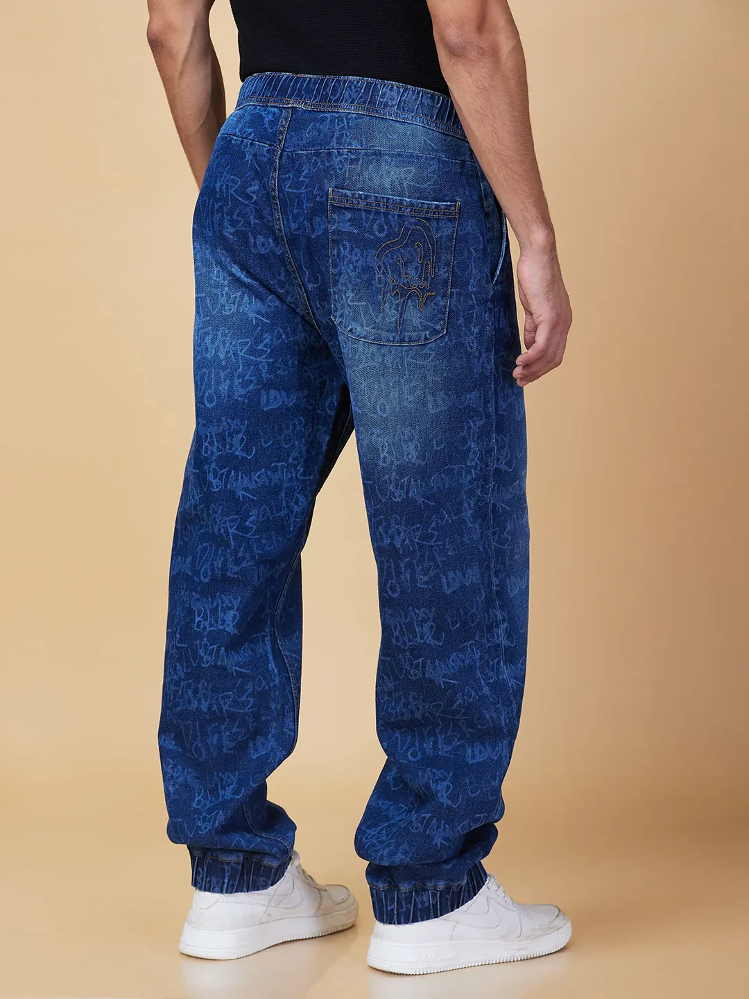 Blue Slim Straight Fit Men's Denims by Being Human Clothing - Image 5