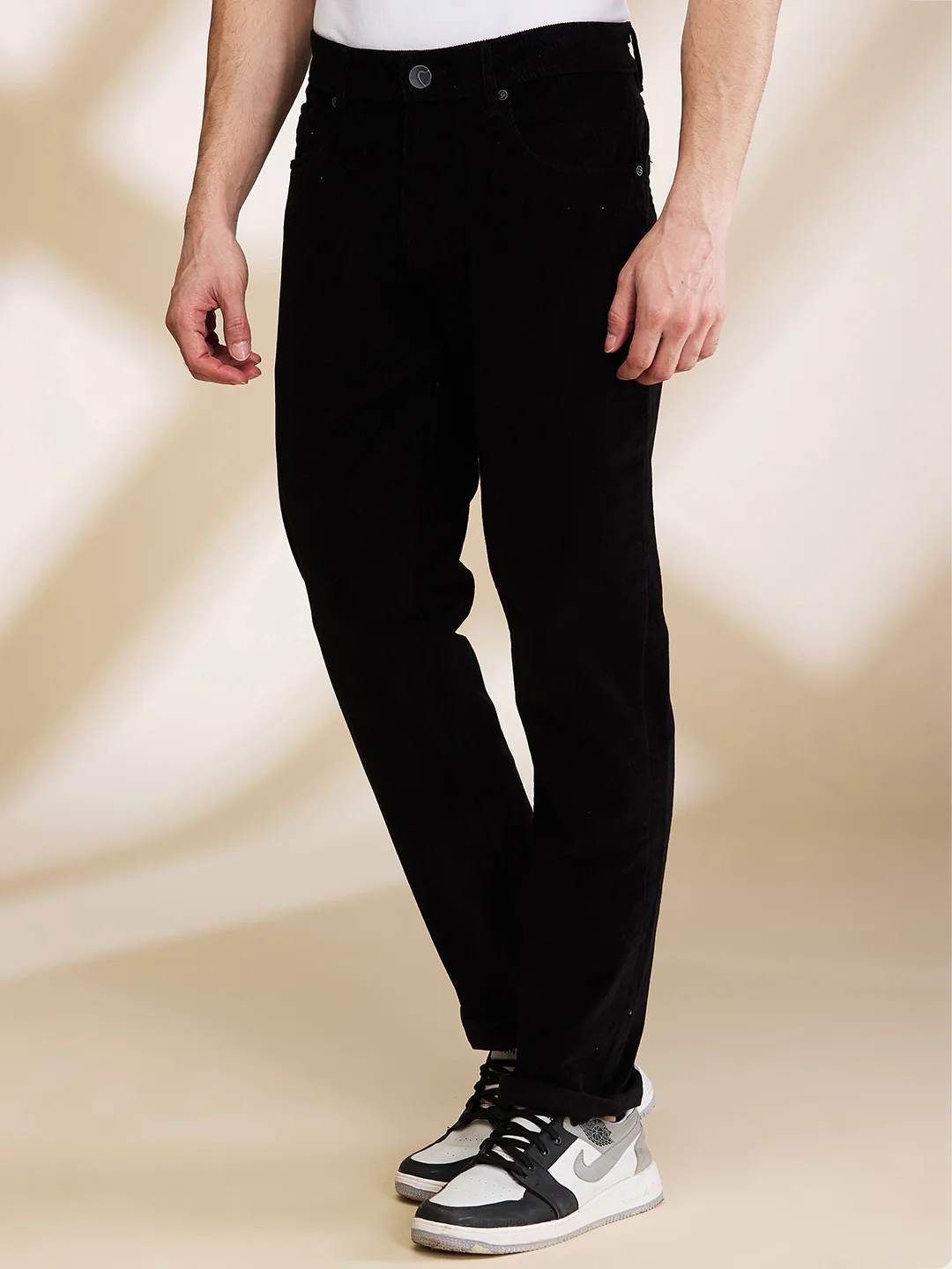 Black Slim Fit Denims For Men By Being Human Clothing - Image 4