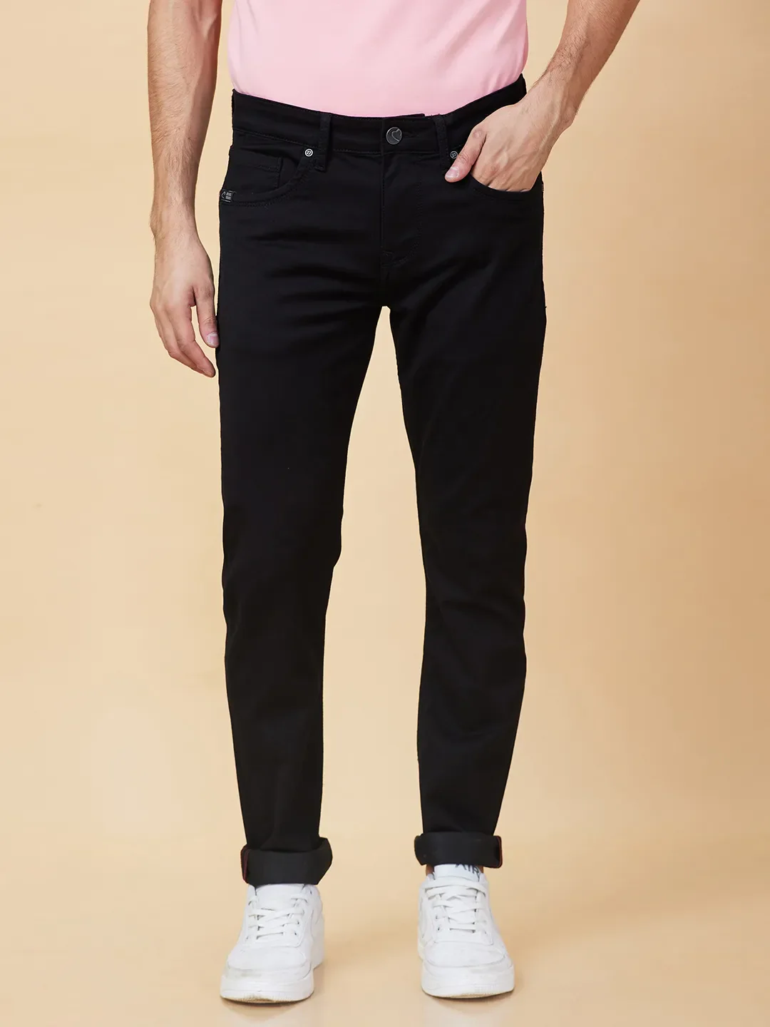 Black Slim Fit Men's Denims by Being Human Clothing