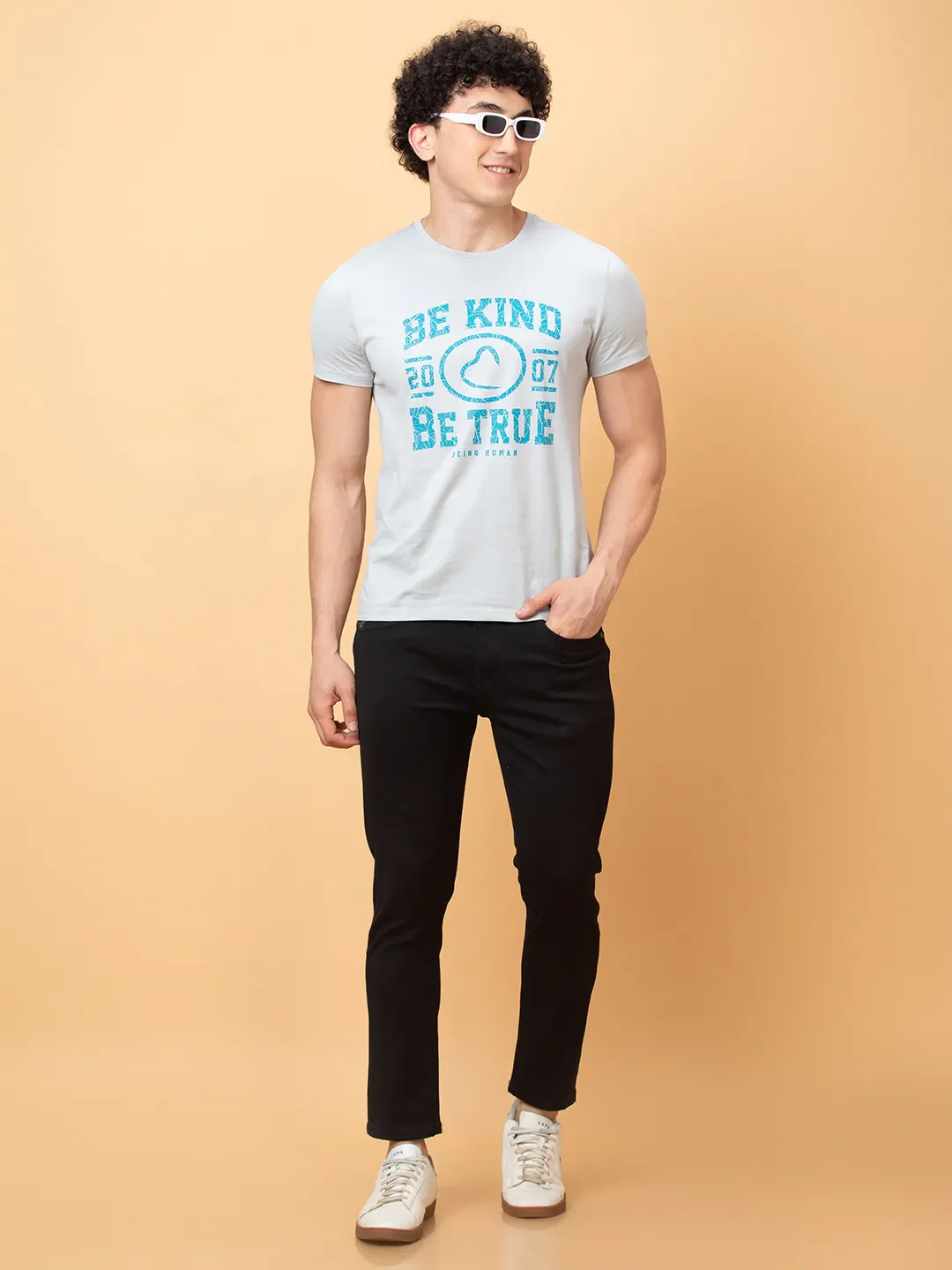 Black Cropped fit Men's Denims by Being Human Clothing - Image 6