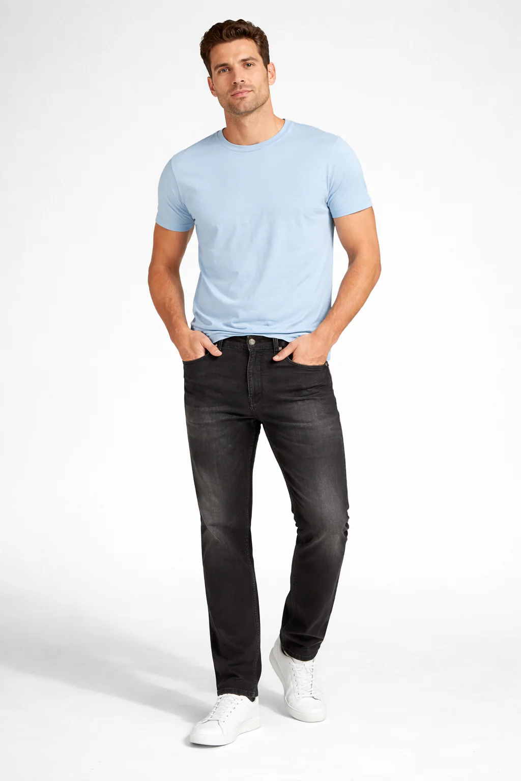 Black Anti Fit Denims For Men By Being Human Clothing - Image 2
