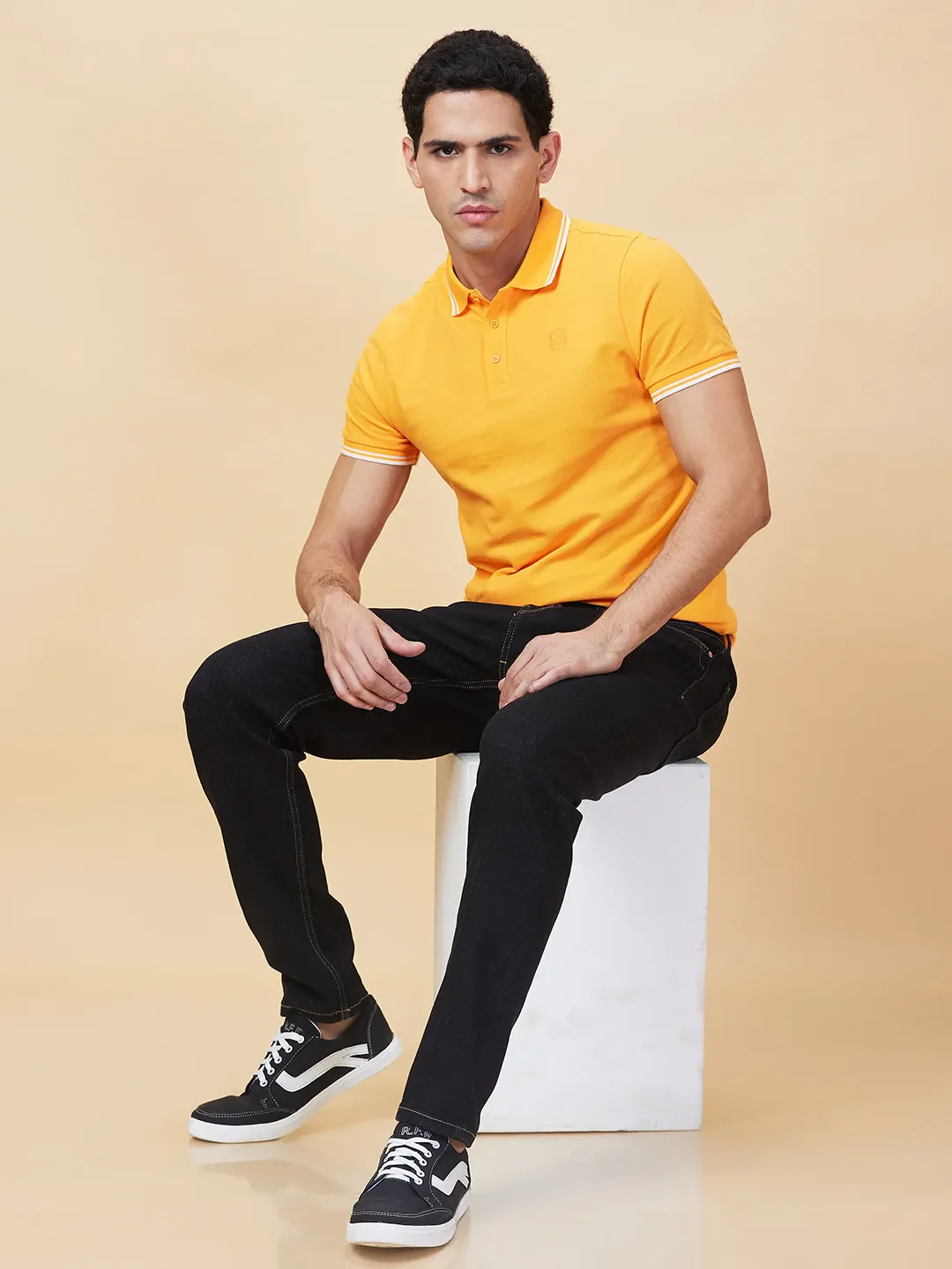 Black Cropped fit Men's Denims by Being Human Clothing - Image 6