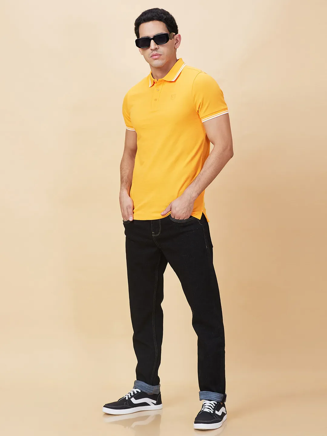 Black Slim Fit Men's Denims by Being Human Clothing - Image 6